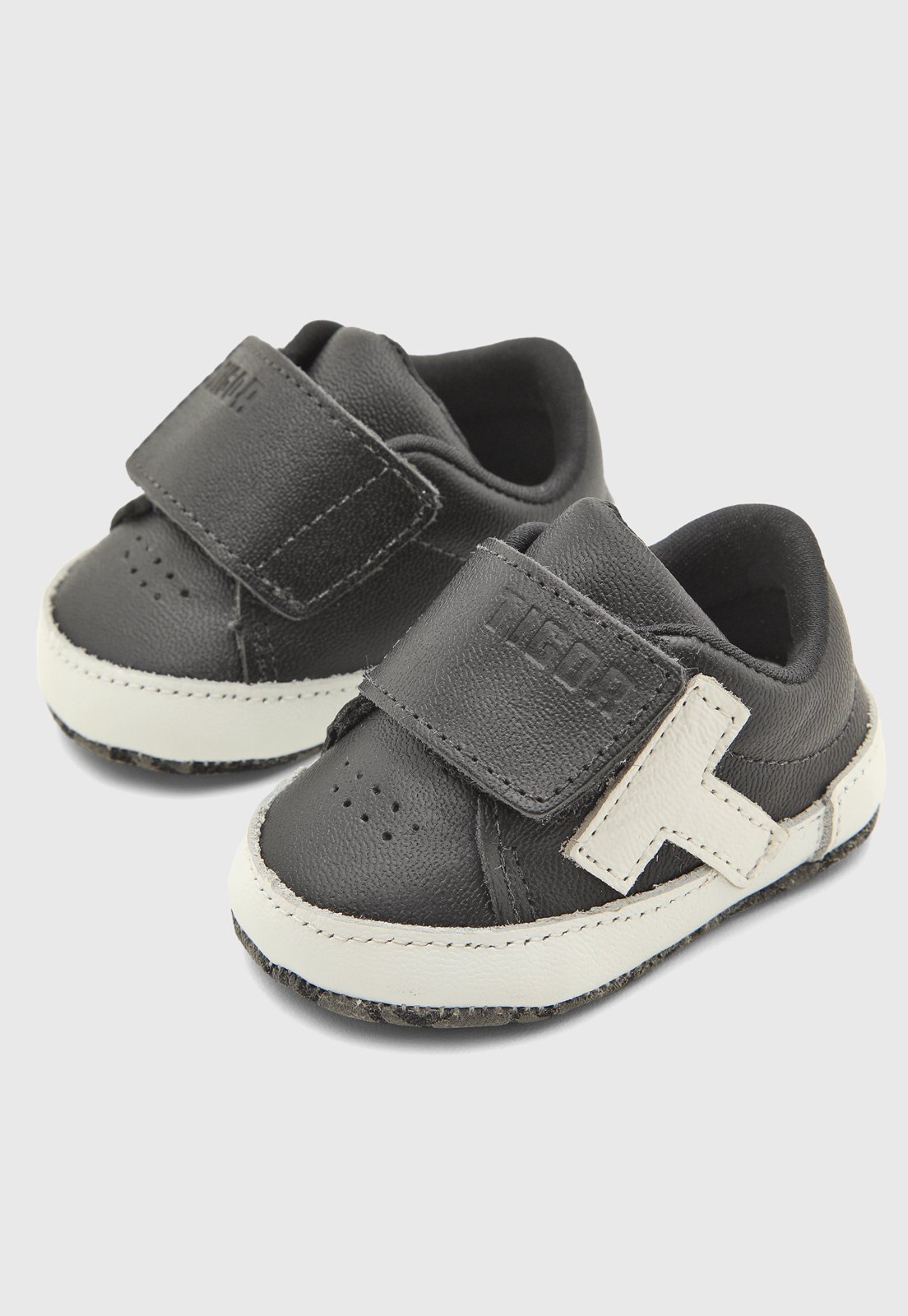 Infantil - Tênis Tigor T Tigre Cano Baixo Couro Preto
