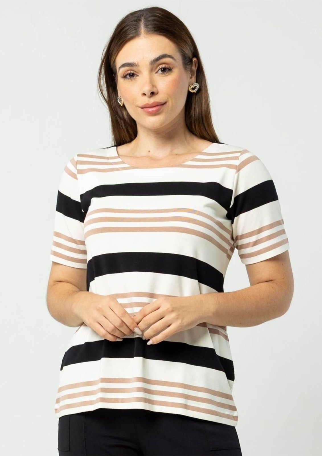 Blusa Pau a Pique Listrada Preto PRETO – PP Pau a Pique