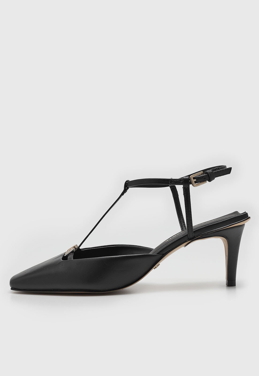 Scarpin Feminino Capodarte Salto Fino Tira T Preto