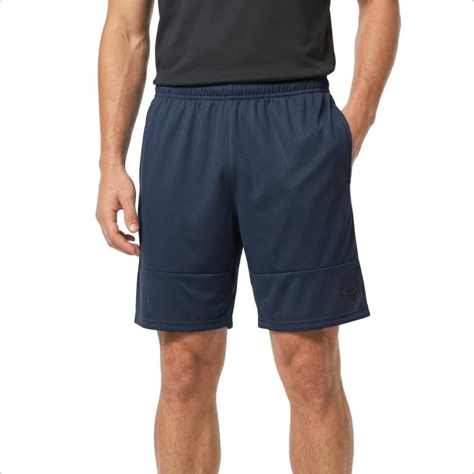 Shorts Oakley Masculino TRN Knit Graphic Treino Azul Marinho