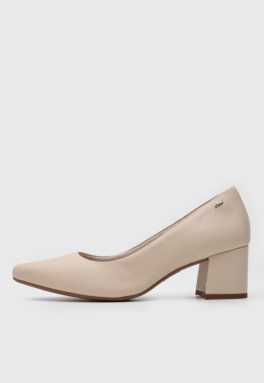 Scarpin Dakota Salto Grosso Off-White