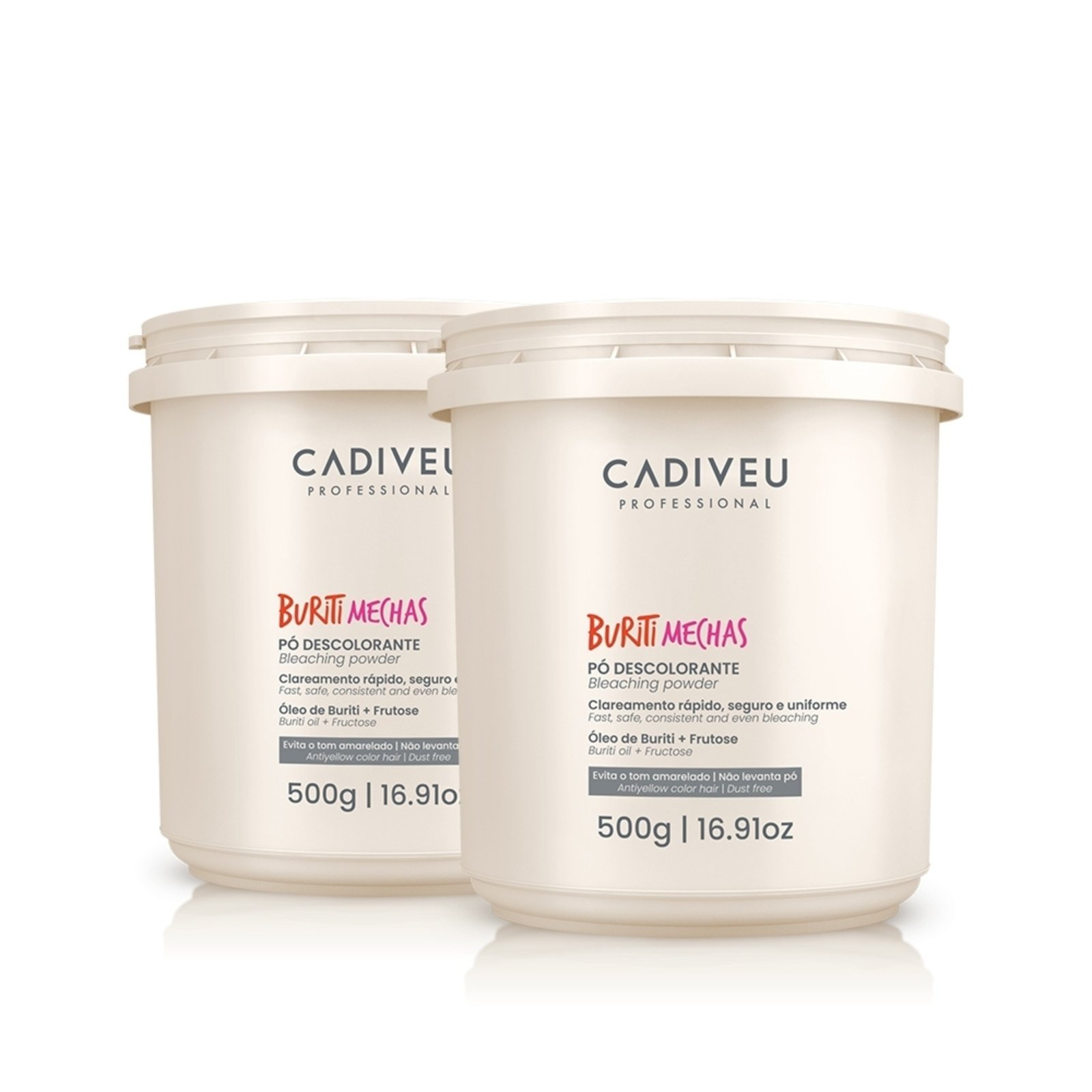 Vista 2 Kit Cadiveu Buriti Mechas - Pó Descolorante 500g (2 unidades) Cadiveu Professional multicolorido Cadiveu Professional multicolorido