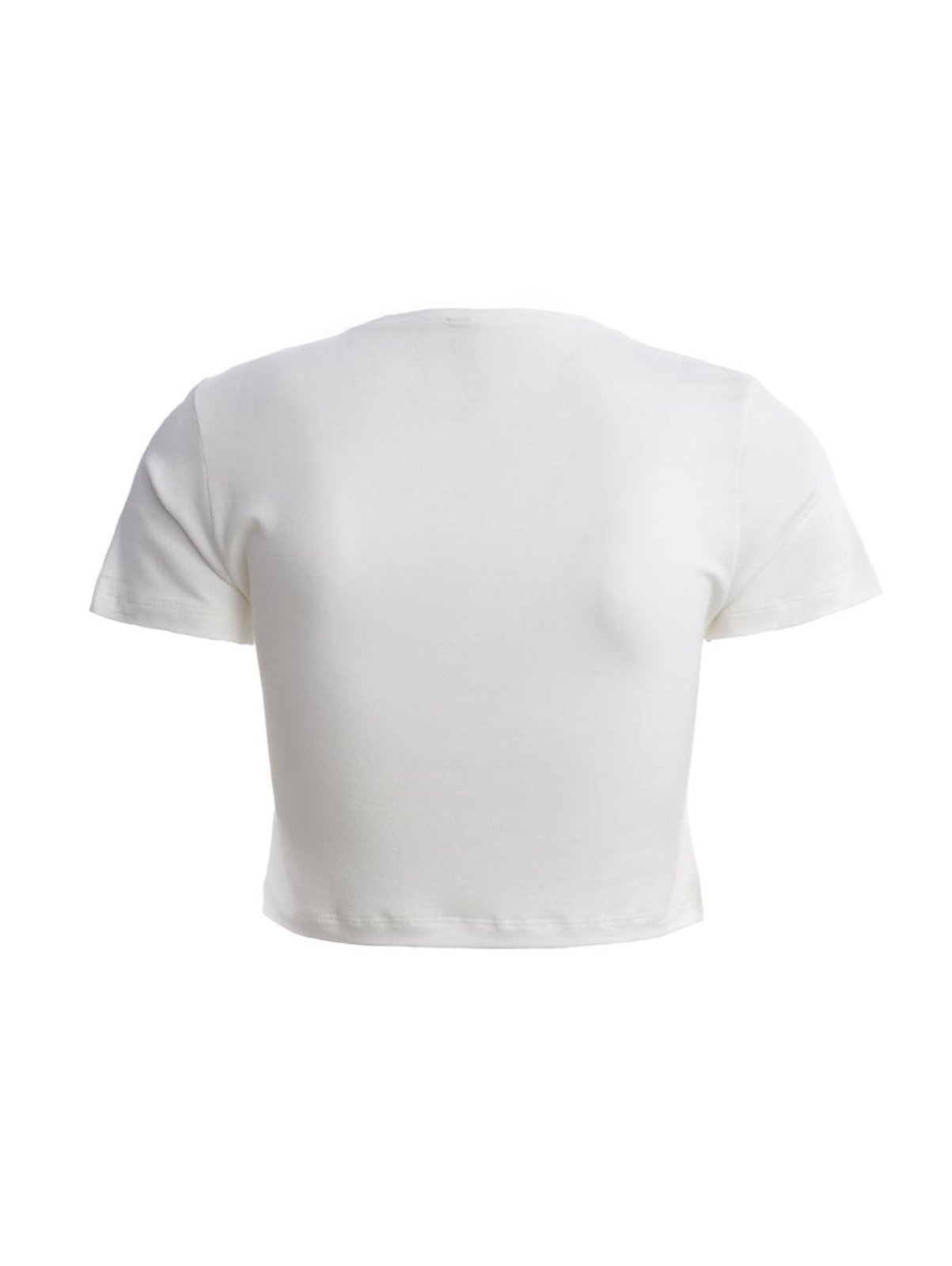 Vista 3 Blusa Cropped Manga Curta Feminina OFF WHITE Bright Girl'S off-white white Bright Girl'S off-white white