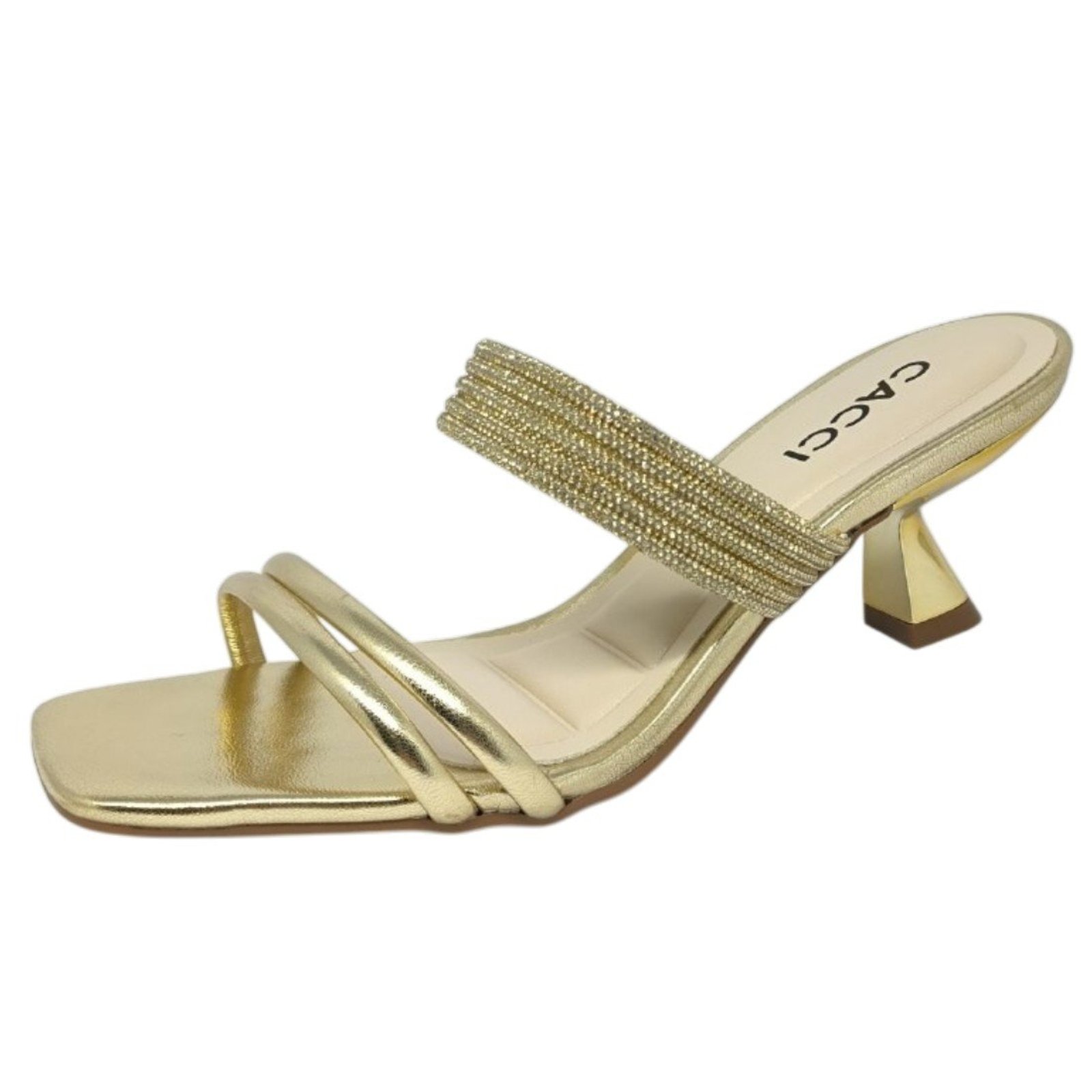 Tamanco Feminino Salto Baixo Taça Glamour Chic Macio Cacci
