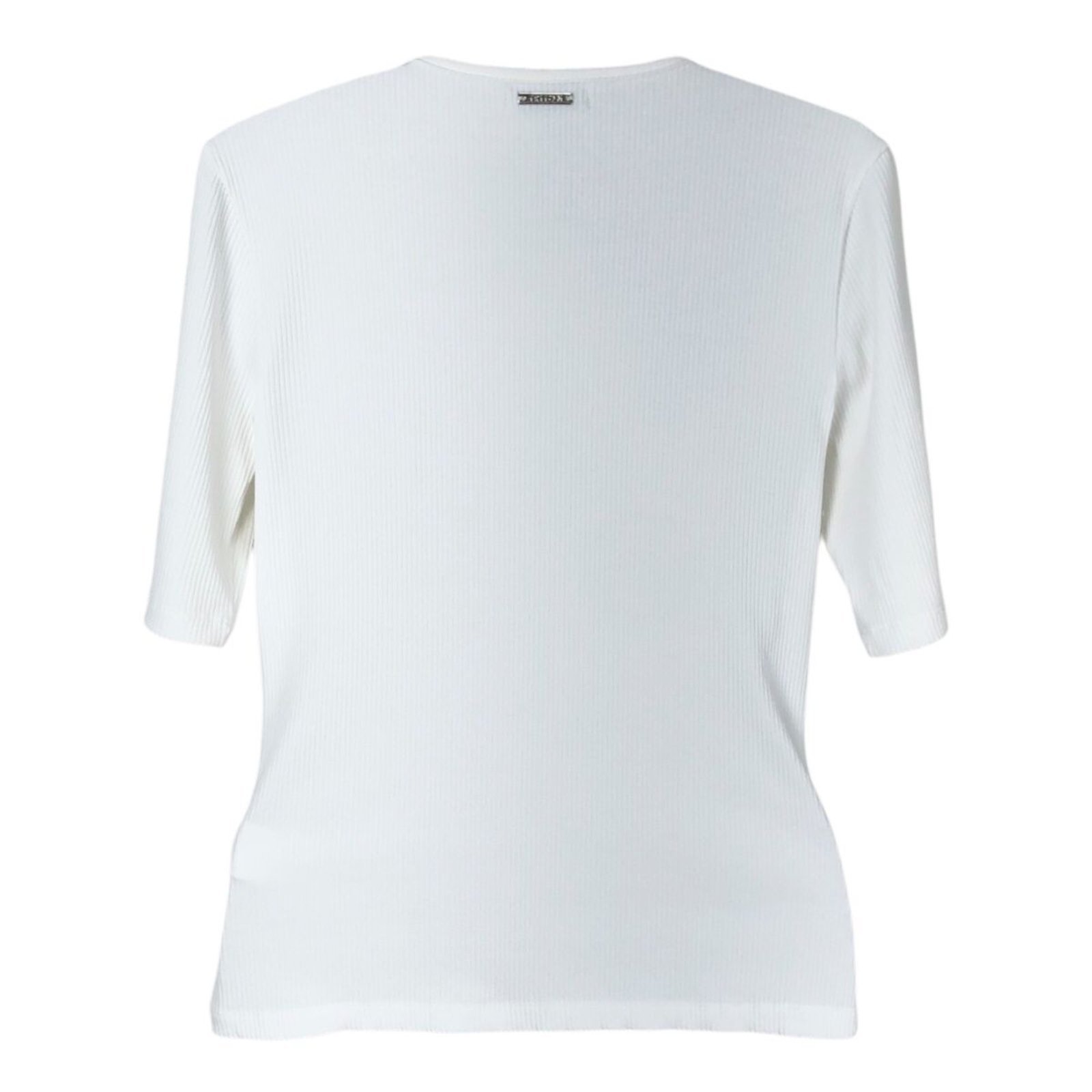 Vista 3 Blusa Rib Ajustada Manga 3/4 Triton Off Shell branco Triton branco