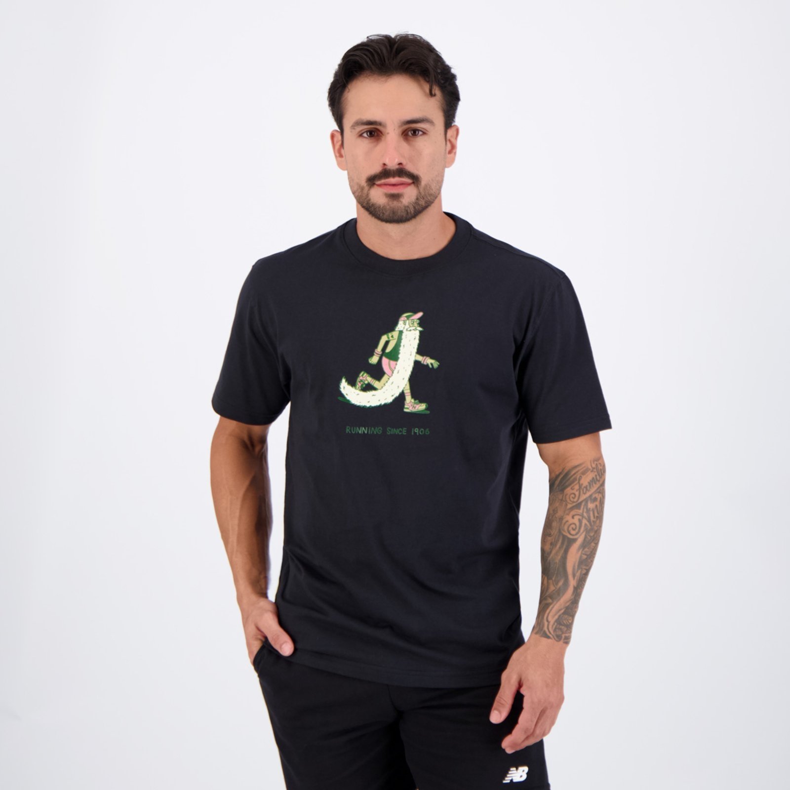 Vista 2 Camisa New Balance Bearded Runner preto New Balance preto