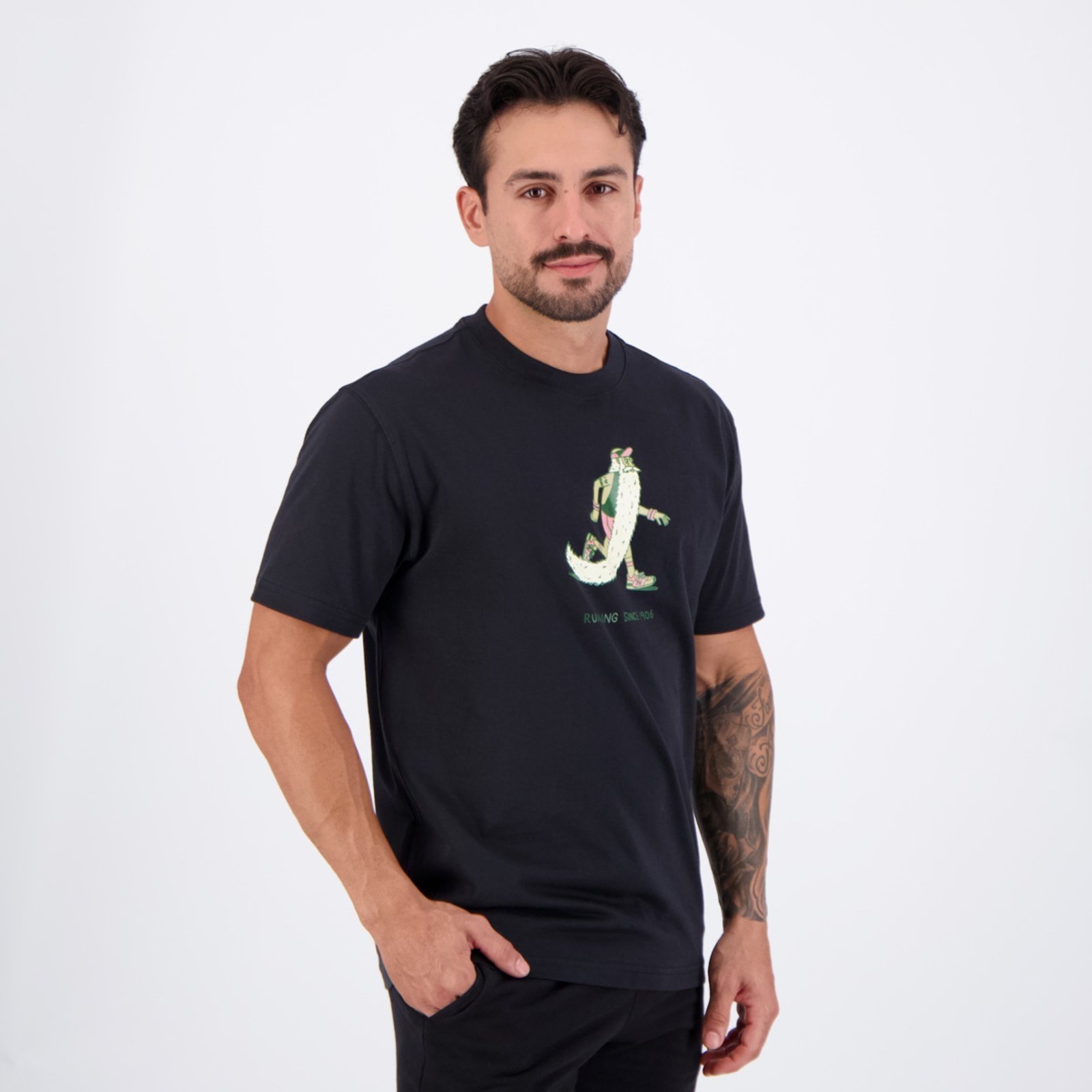 Vista 3 Camisa New Balance Bearded Runner preto New Balance preto
