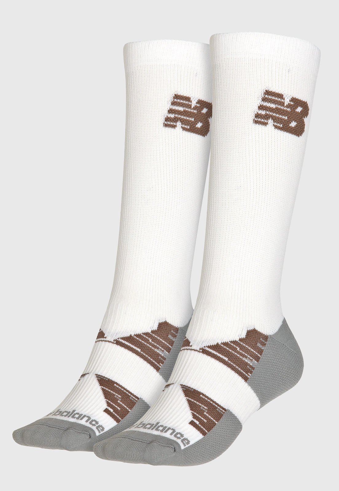 Meia New Balance Cano Alto Performance Running Branca