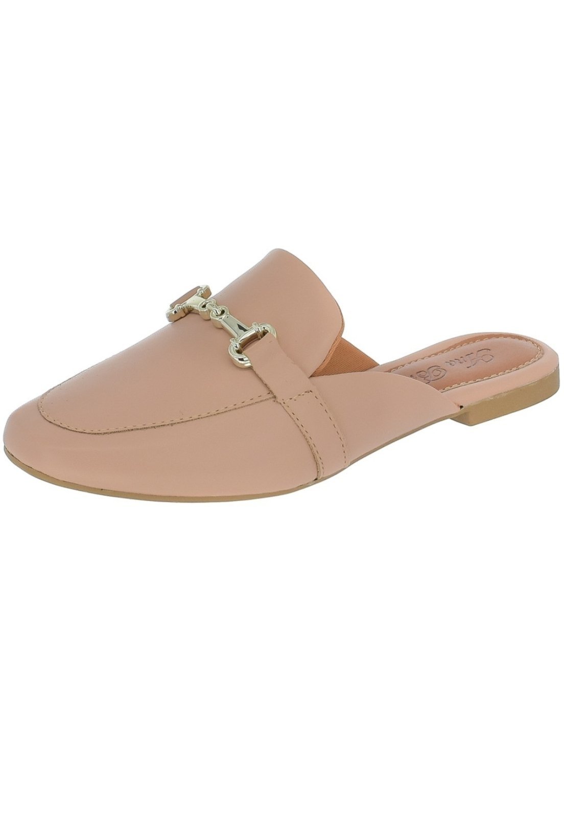 Mule Feminino Sapatilha Rasteira Bico Quadrado 132 Ana Brito Nude