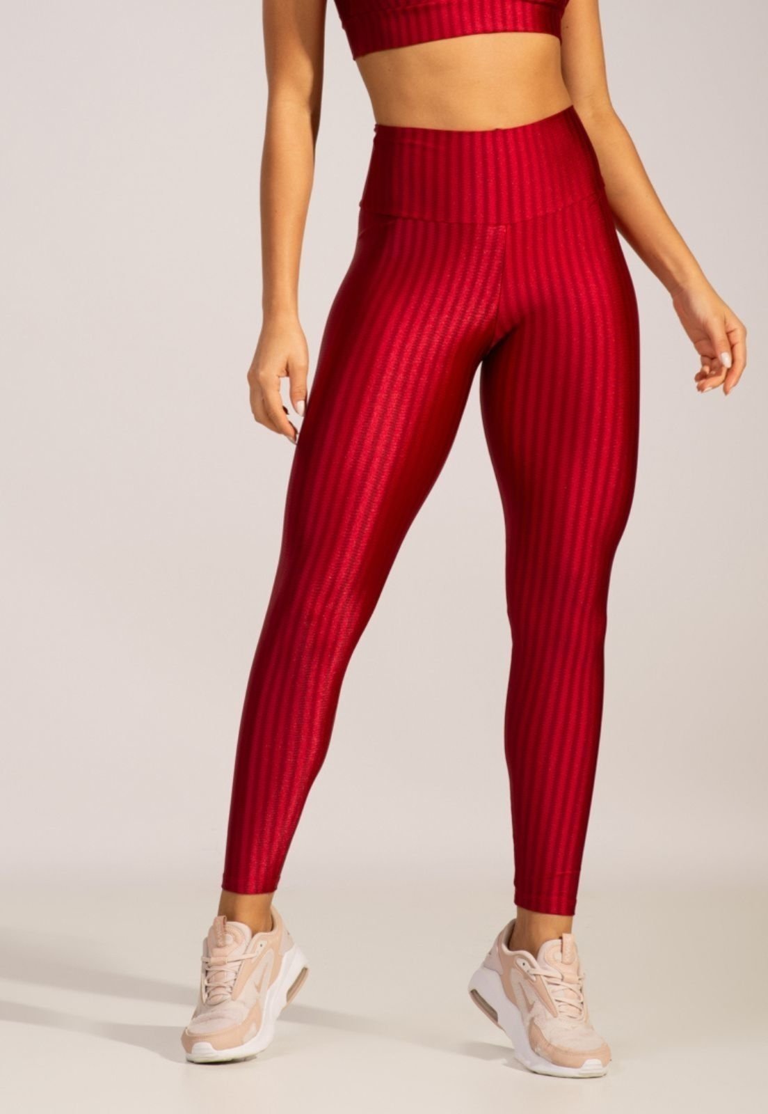 Calça Legging Feminina New Zig 3d Poliamida Vermelho