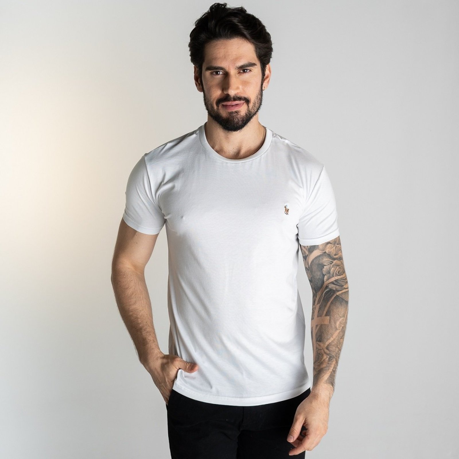 Camiseta RL Pima Colored Branca