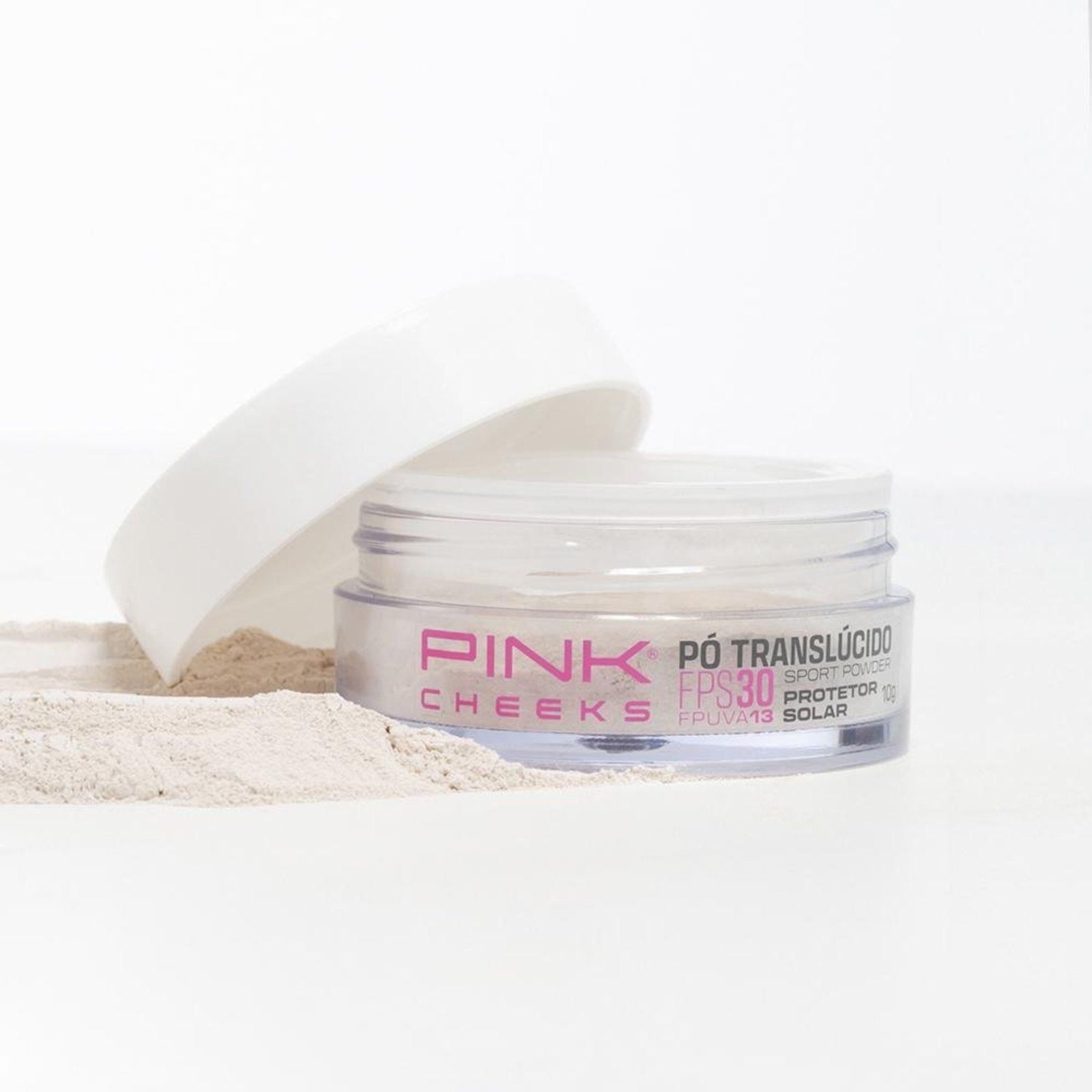 Pink Cheeks Sport Power Fps 30 Fpuva 13 Translúcido Pó Solto Com Protetor Solar Matte 5g