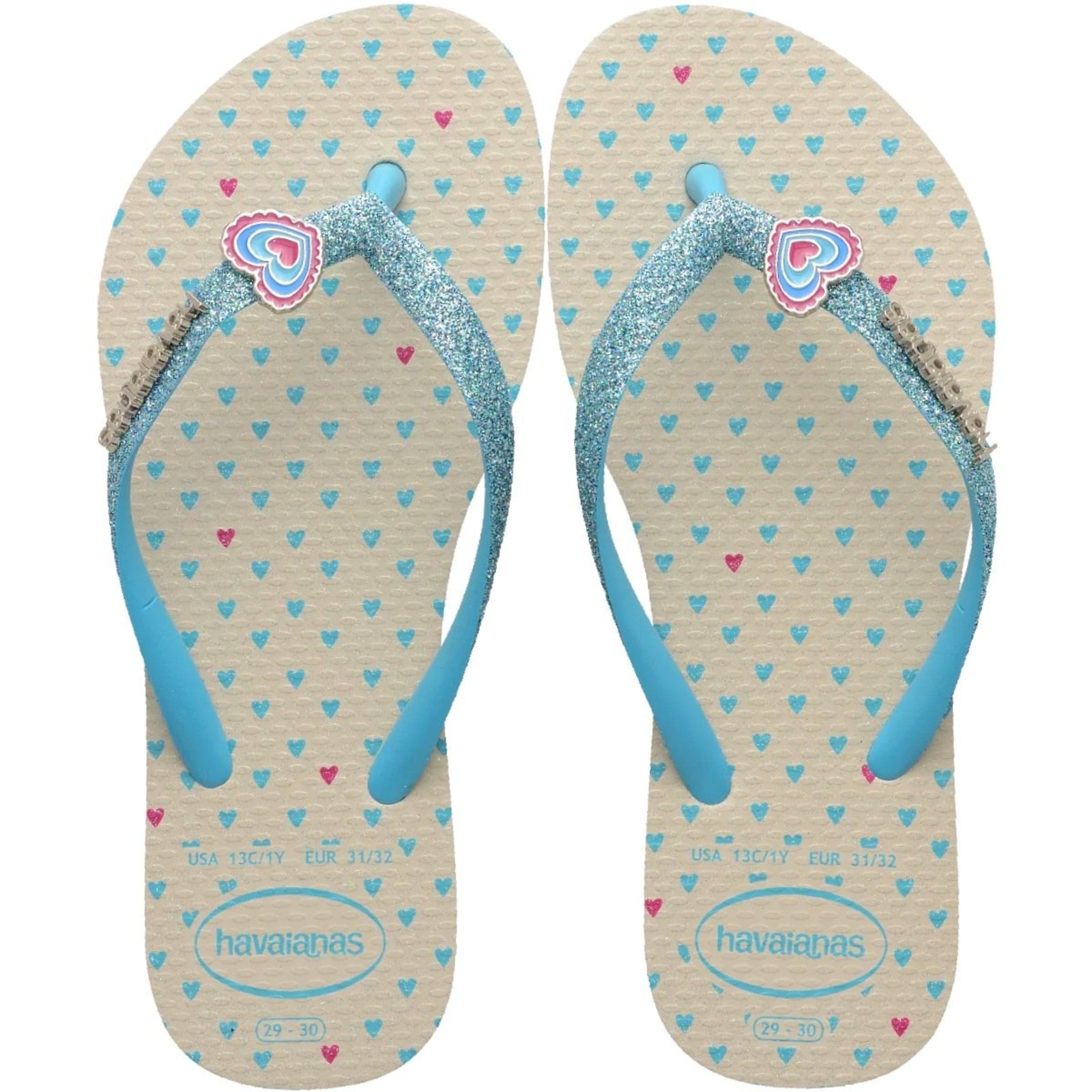 Infantil - Chinelo de Dedo Havaianas Slim Glitter II Juvenil Menina