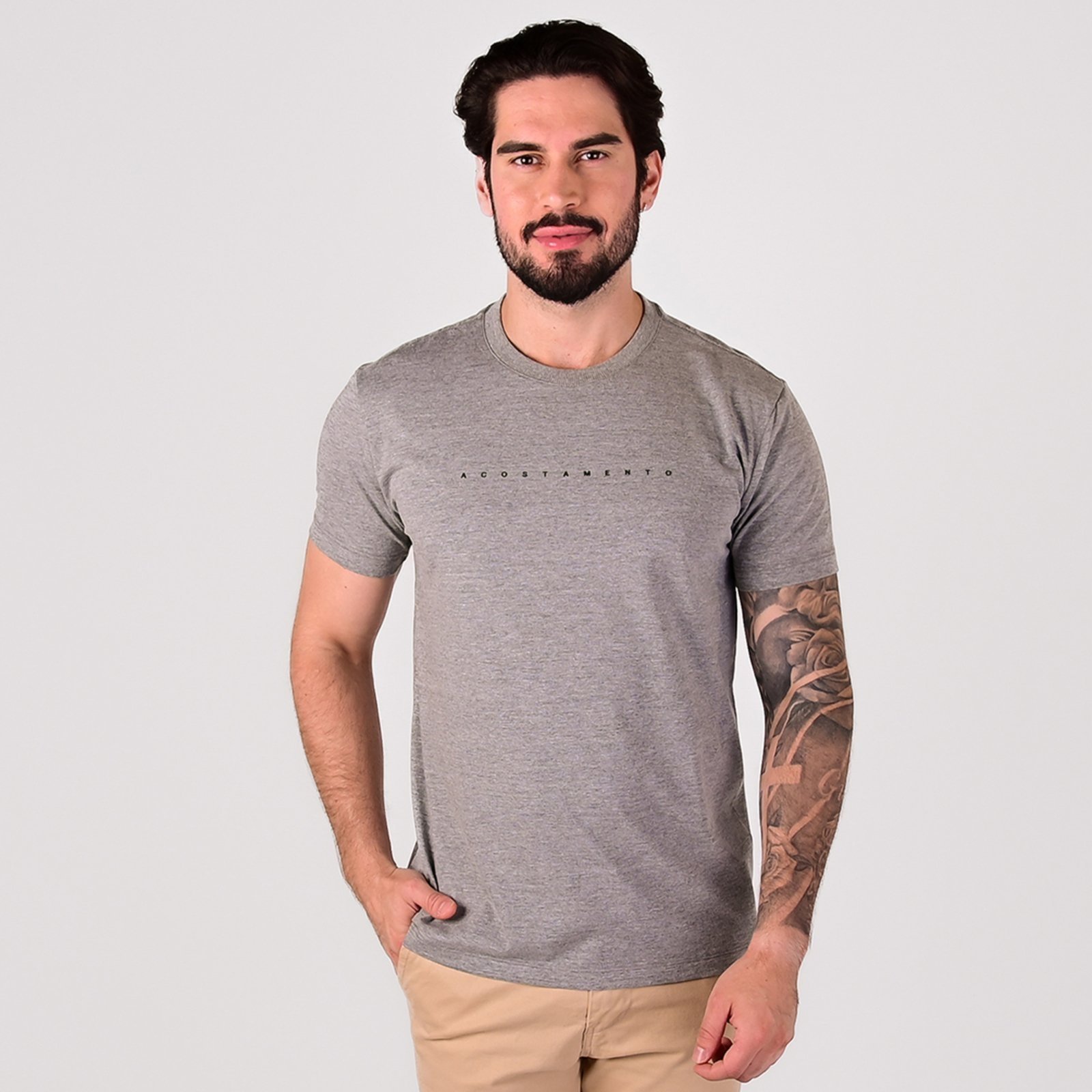 Camiseta Acostamento Minimalist Cinza