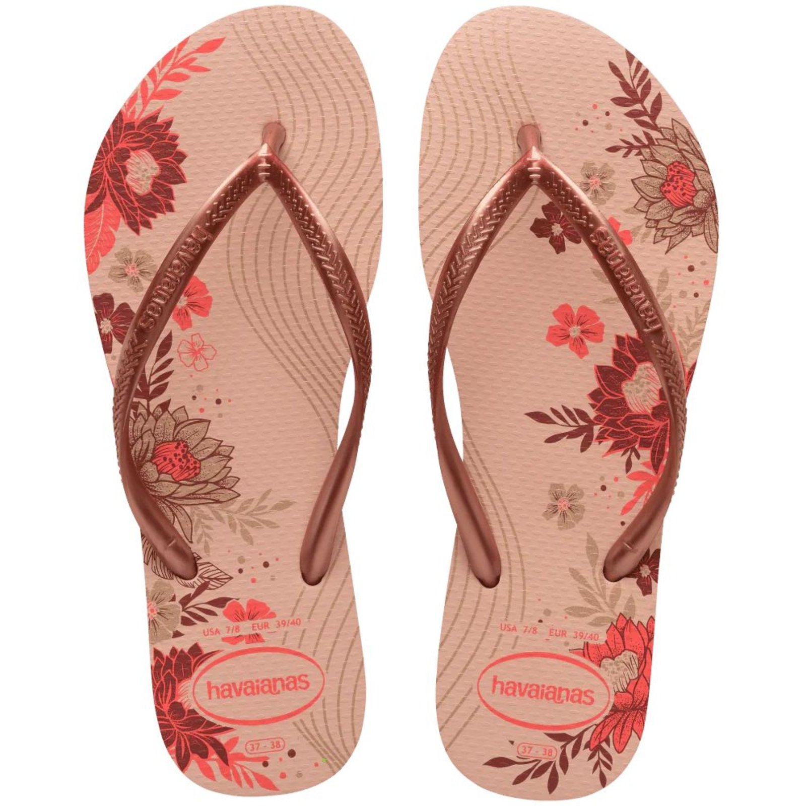 Vista 2 Chinelo Havaianas Slim Organic Feminino rosa Havaianas rosa