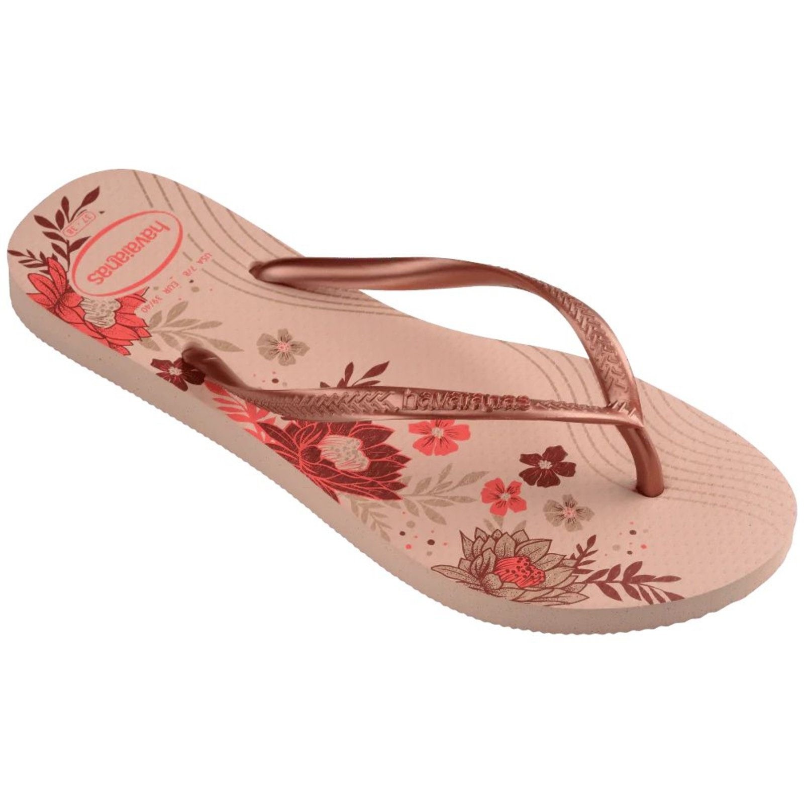 Vista 3 Chinelo Havaianas Slim Organic Feminino rosa Havaianas rosa