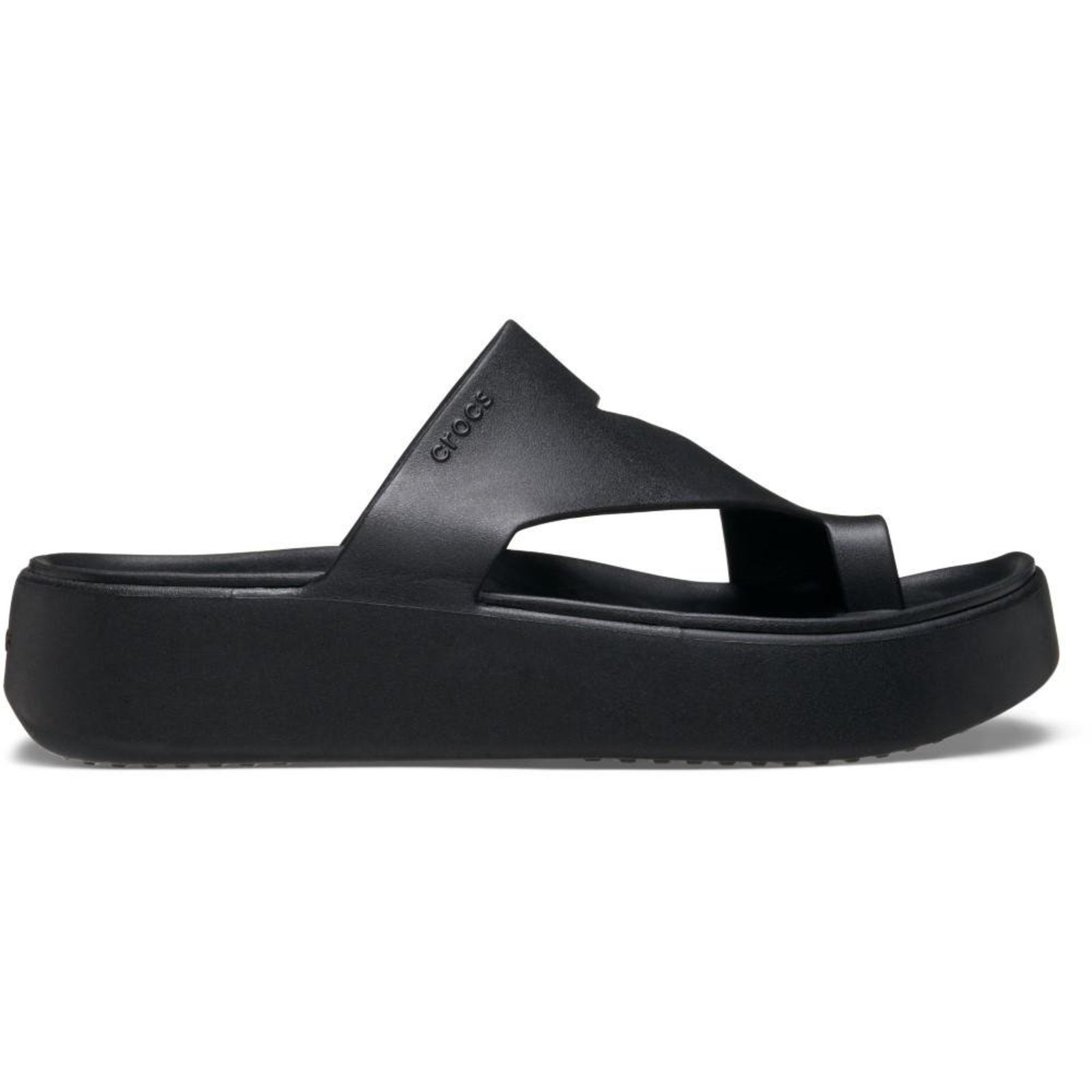 Sandália Crocs Getaway Platform Toe Loop Sandal Black Preto
