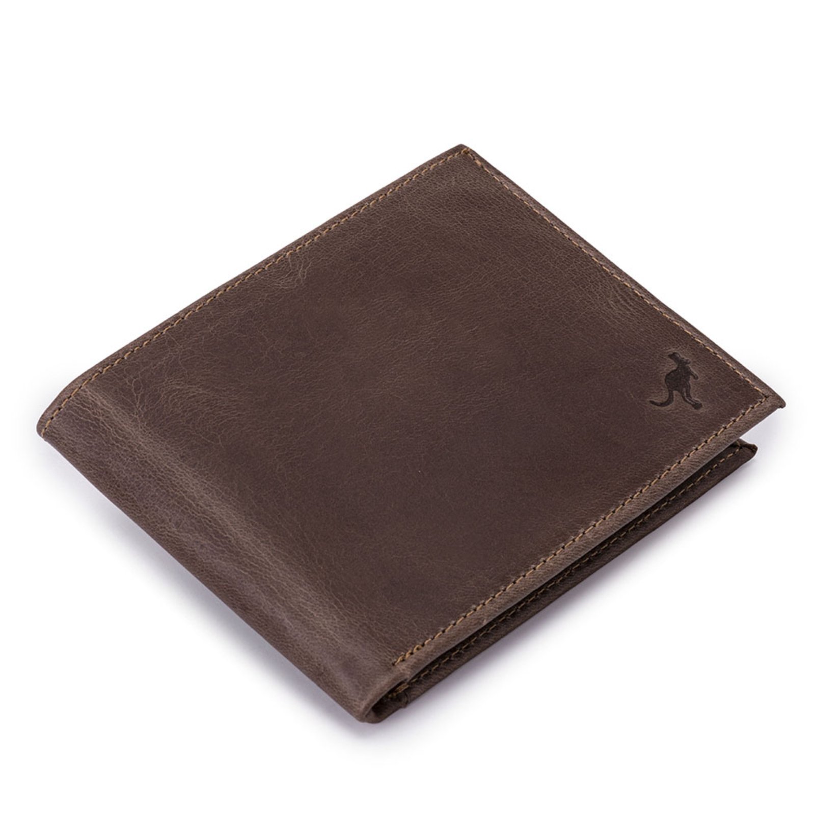 Carteira Luxo Grande Couro para moedas/cnh/rg/cédulas/5cartões ello griff Marrom Escuro