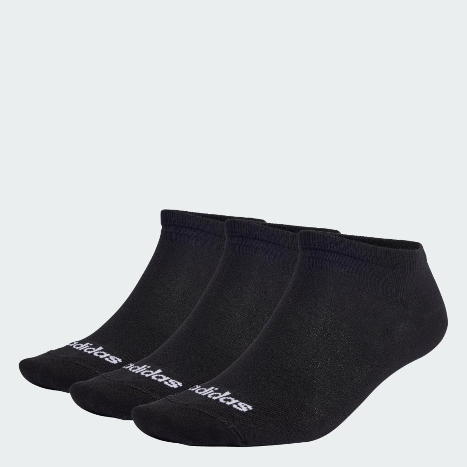 3 Pares de Meias de Cano Baixo Finas Lineares adidas Performance Preto