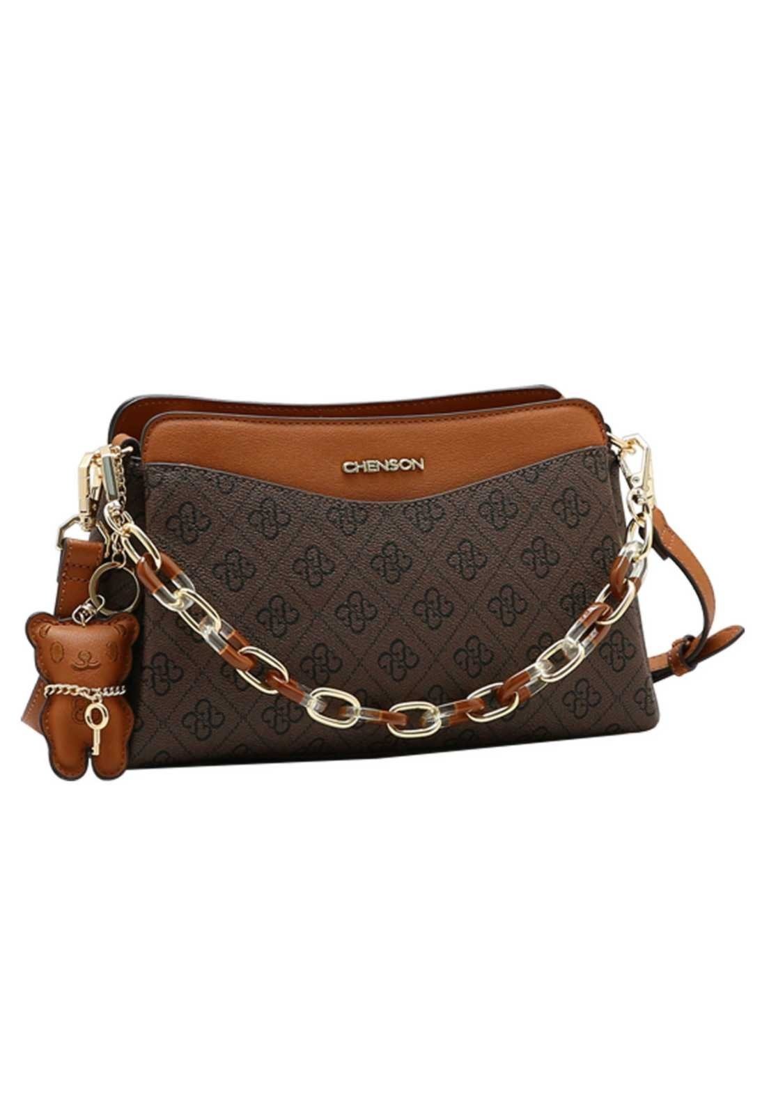 Bolsa Feminina Chenson Chic Elemento Grafico 3485786 Café