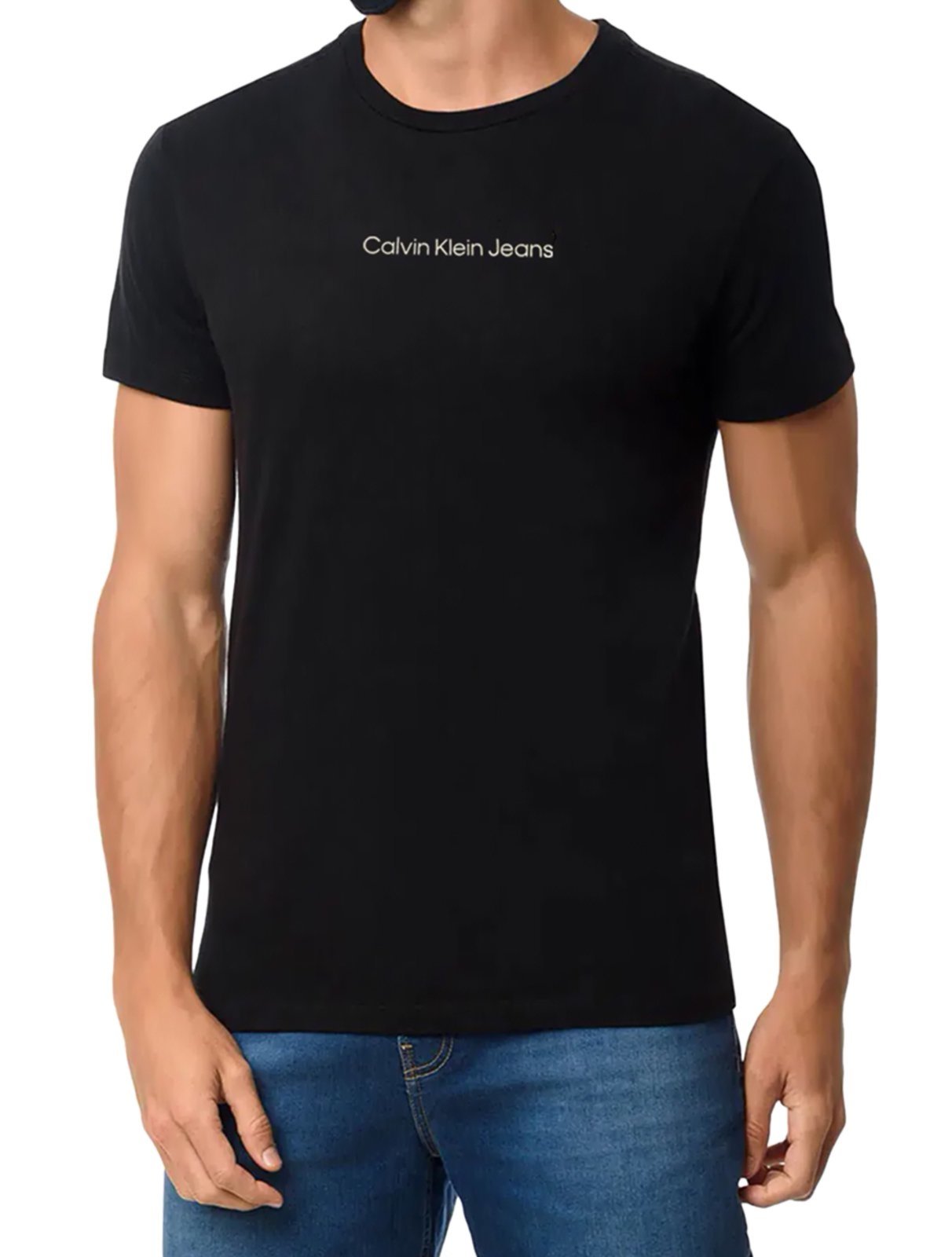 Camiseta Calvin Klein Jeans Masculina Institutional New Logo Preta