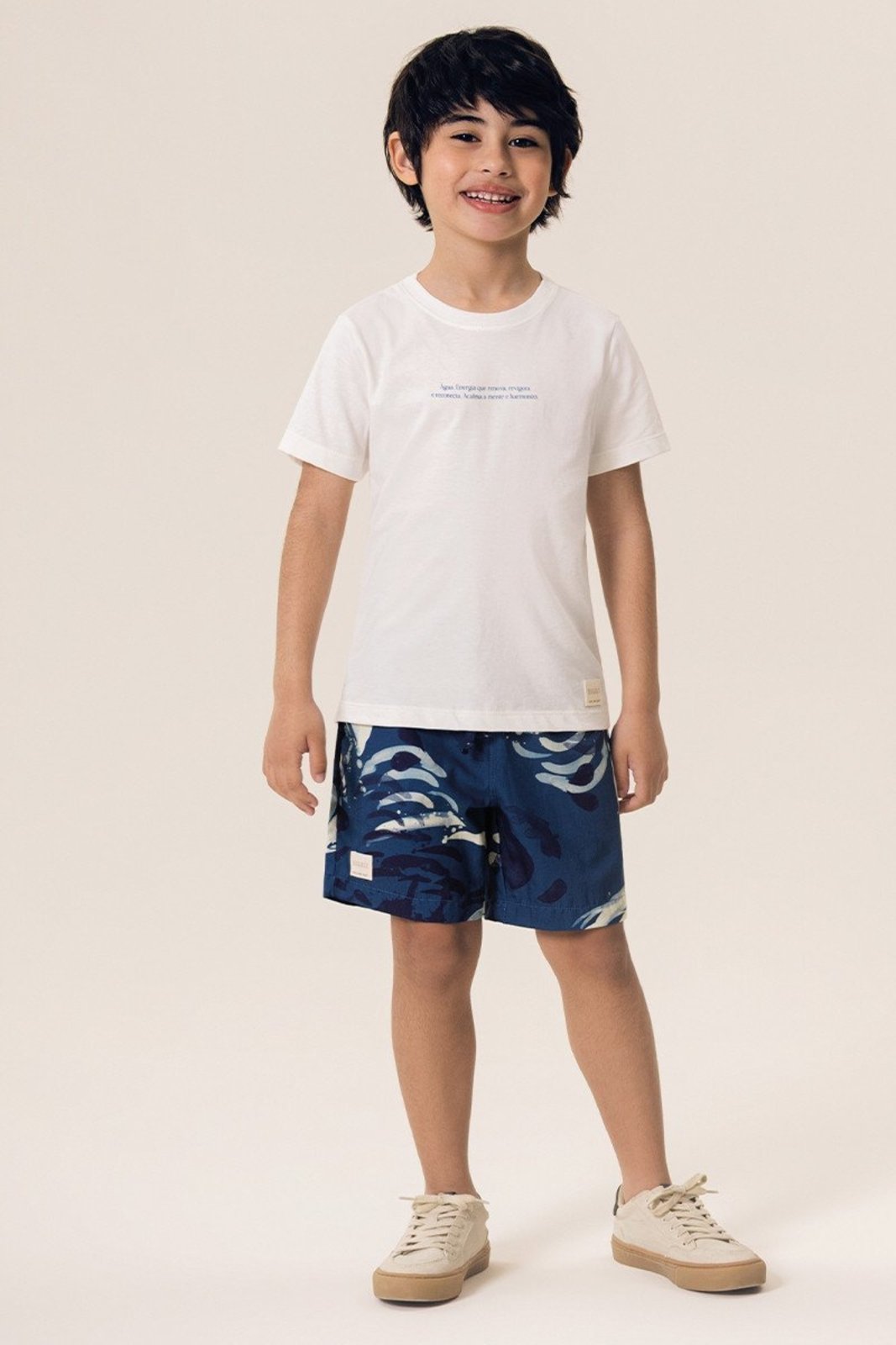 Infantil - Conjunto Bugbee Camiseta Regular Com Shorts De Tricoline Estampado
