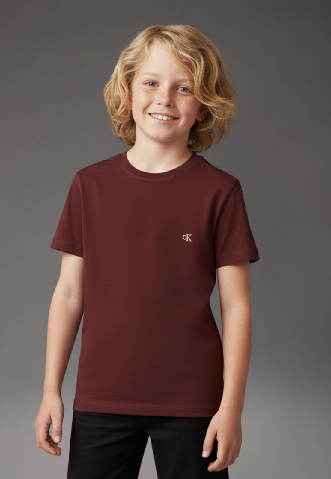 Infantil - Camiseta Calvin Klein Vinho