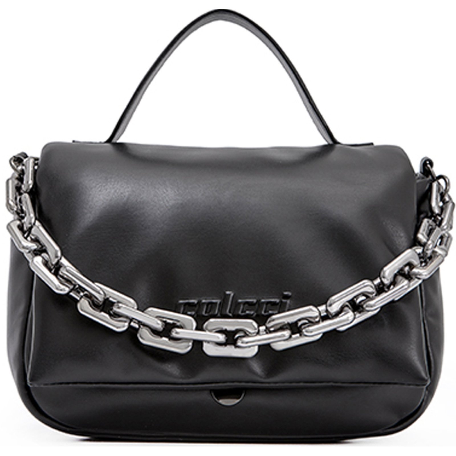 Bolsa Shoulder Colcci Relevo Pr25 Preto Feminino