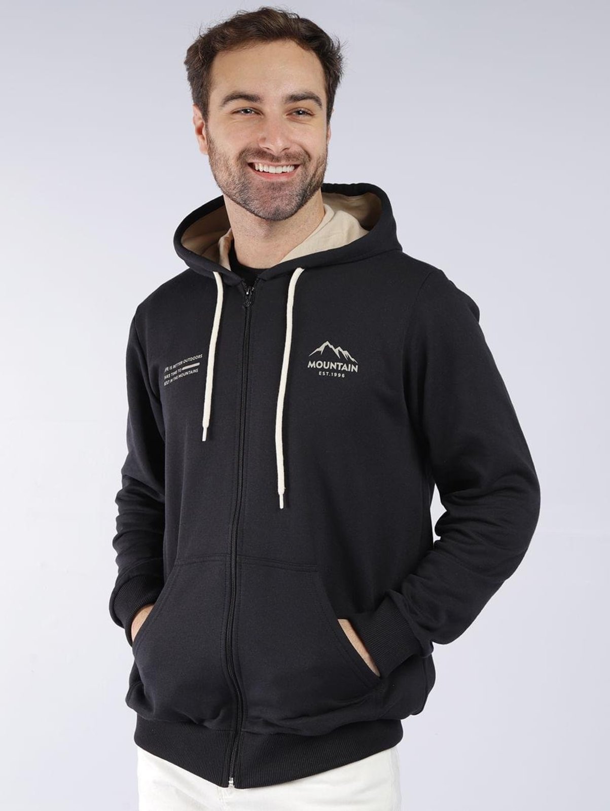 Jaqueta Estampada Masculina PRETO