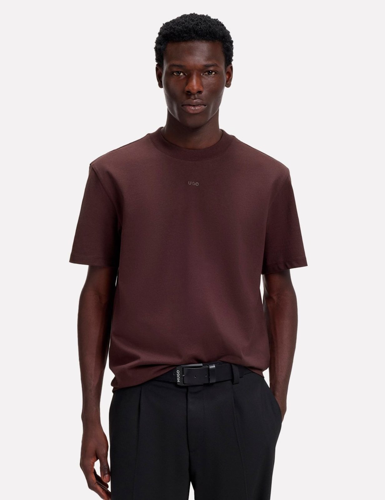 Camiseta Hugo Boss Masculina Dapolino Relaxed Fit Vinho