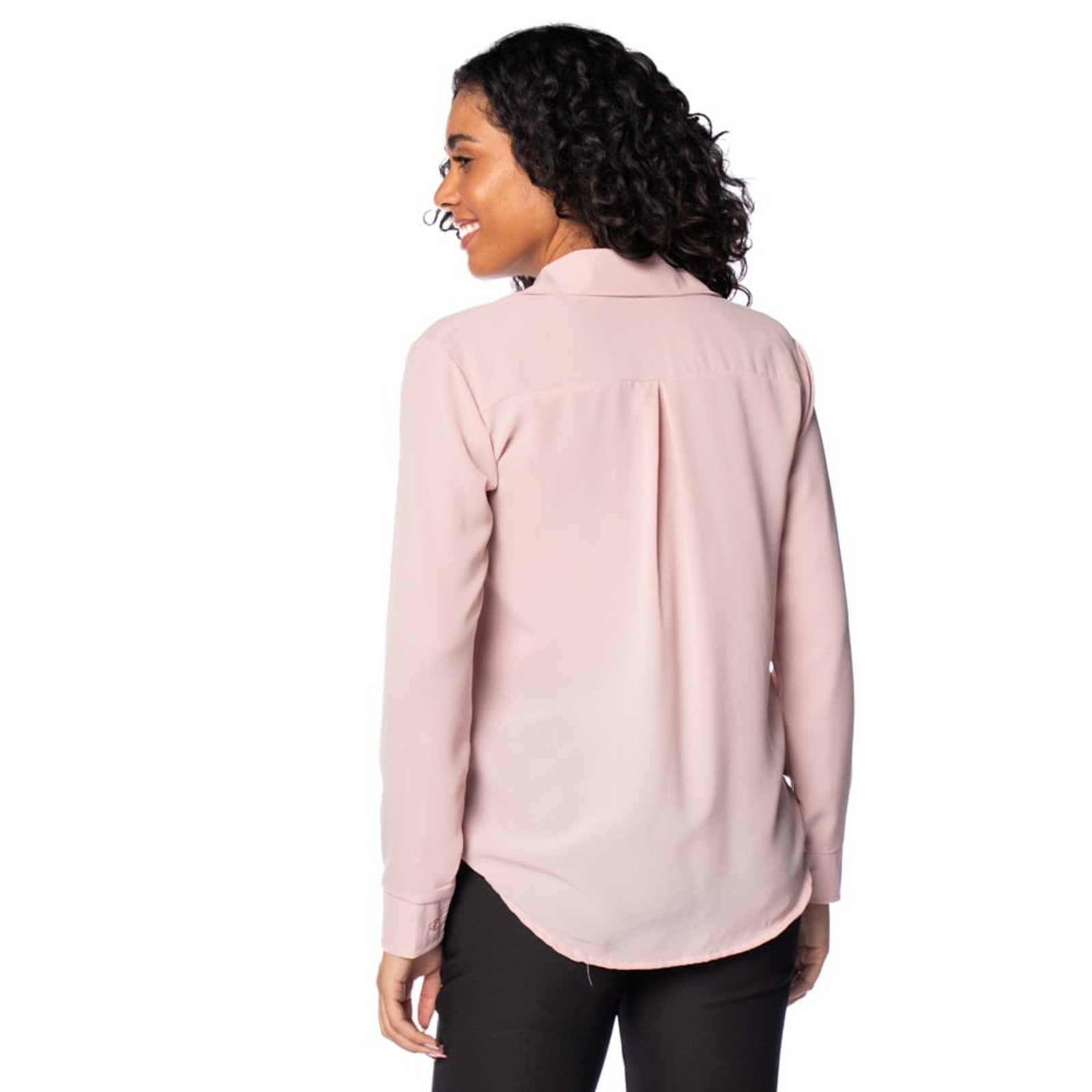 Vista 3 Camisa Feminina Pellini Manga Longa Rose rosê rose Pellini rosê rose