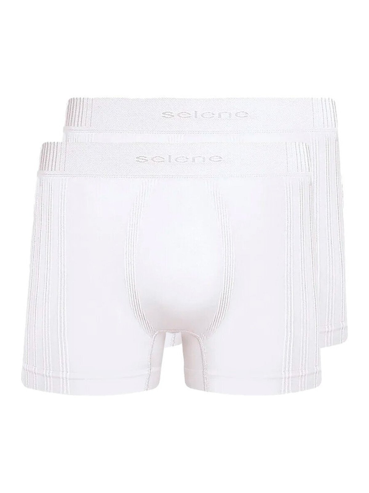 Kit com 2 Cuecas Boxer Selene 11070-002/003/440 Branco