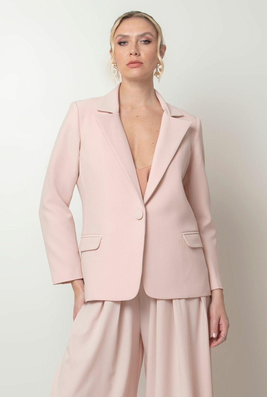 Blazer Ton Âge Alfaiataria Rosa Rosa