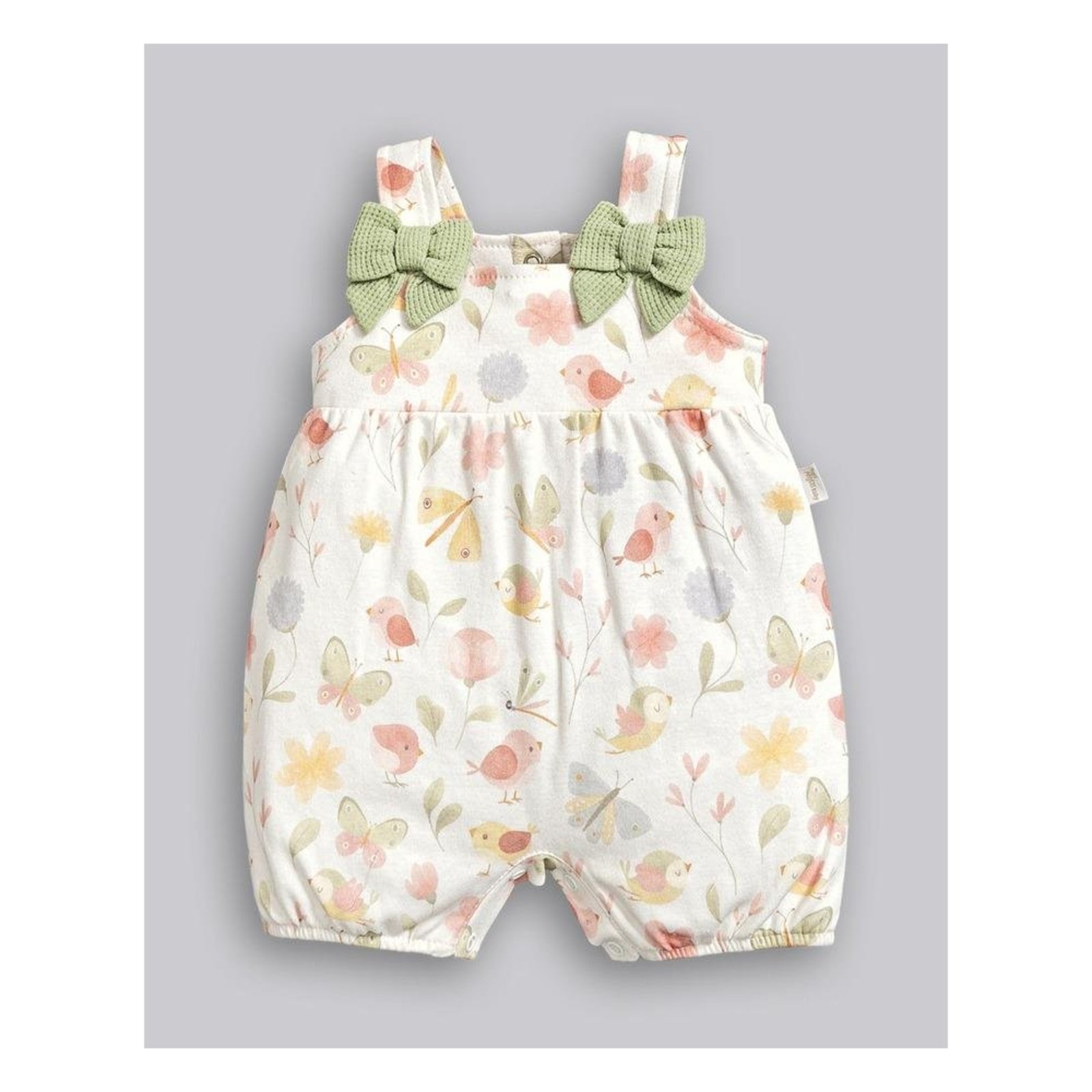 Infantil - Macaquinho Romper Estampado Laços Anjos Baby G Verde