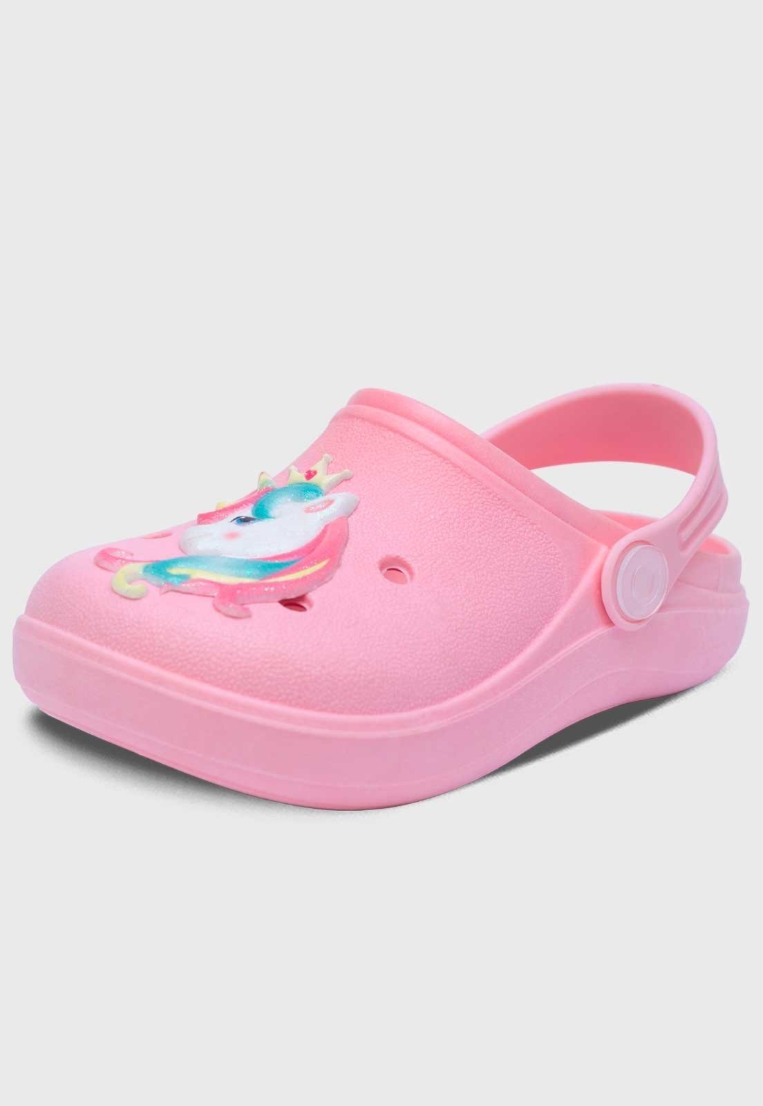 Infantil – Babuche Feminino Popidi Menina Unicornio Rosa