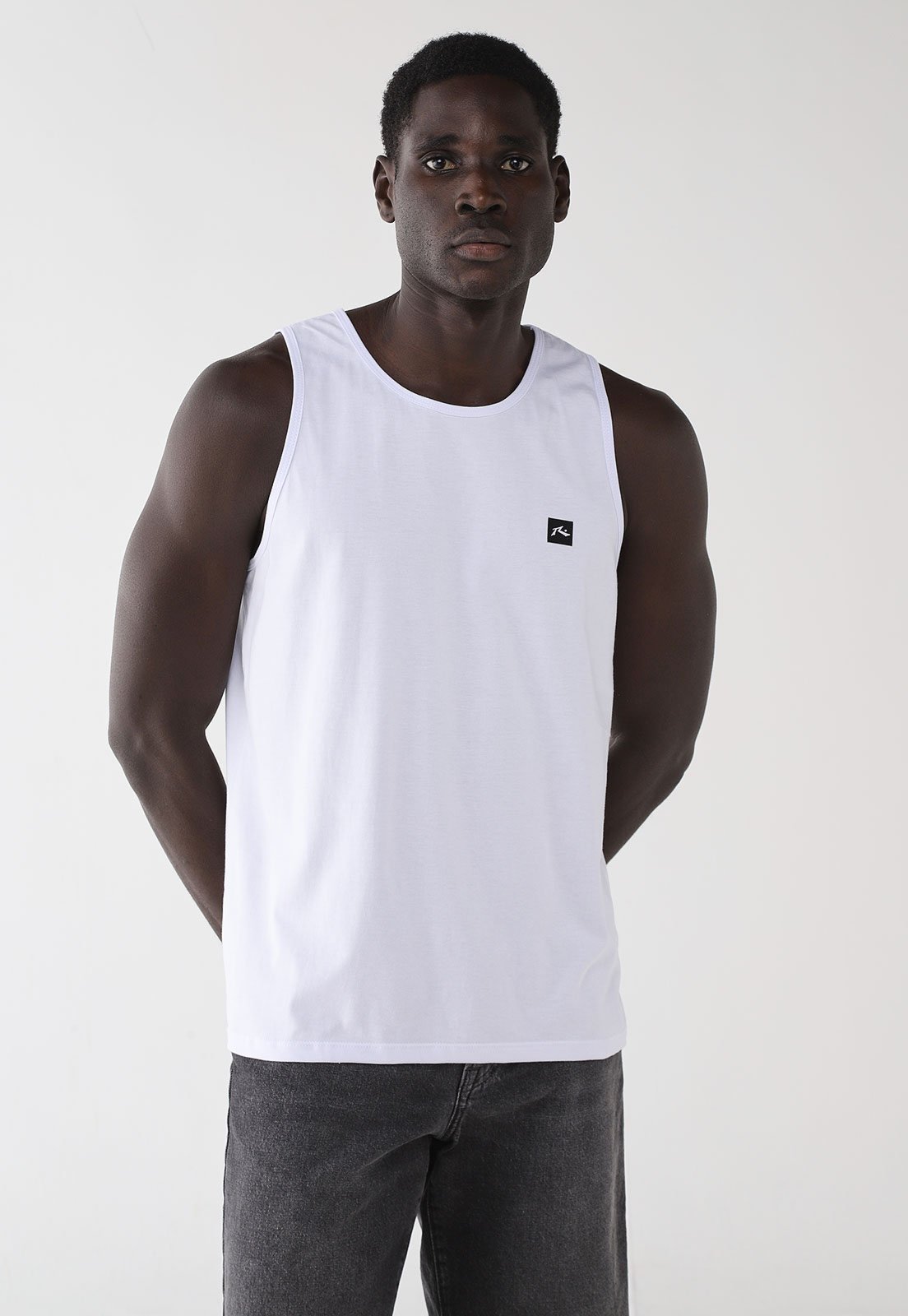 Regata Masculina Rusty Silk Essential Branca