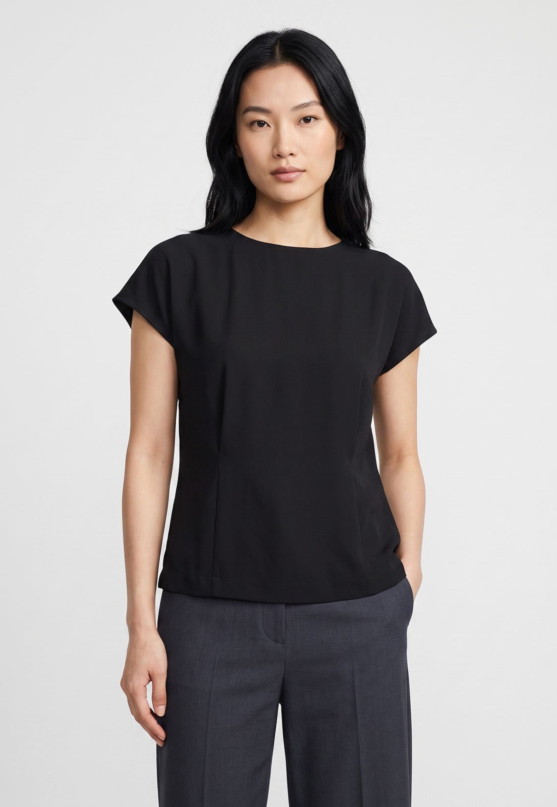 Blusa Feminina Lez a Lez Decote Redondo Preta