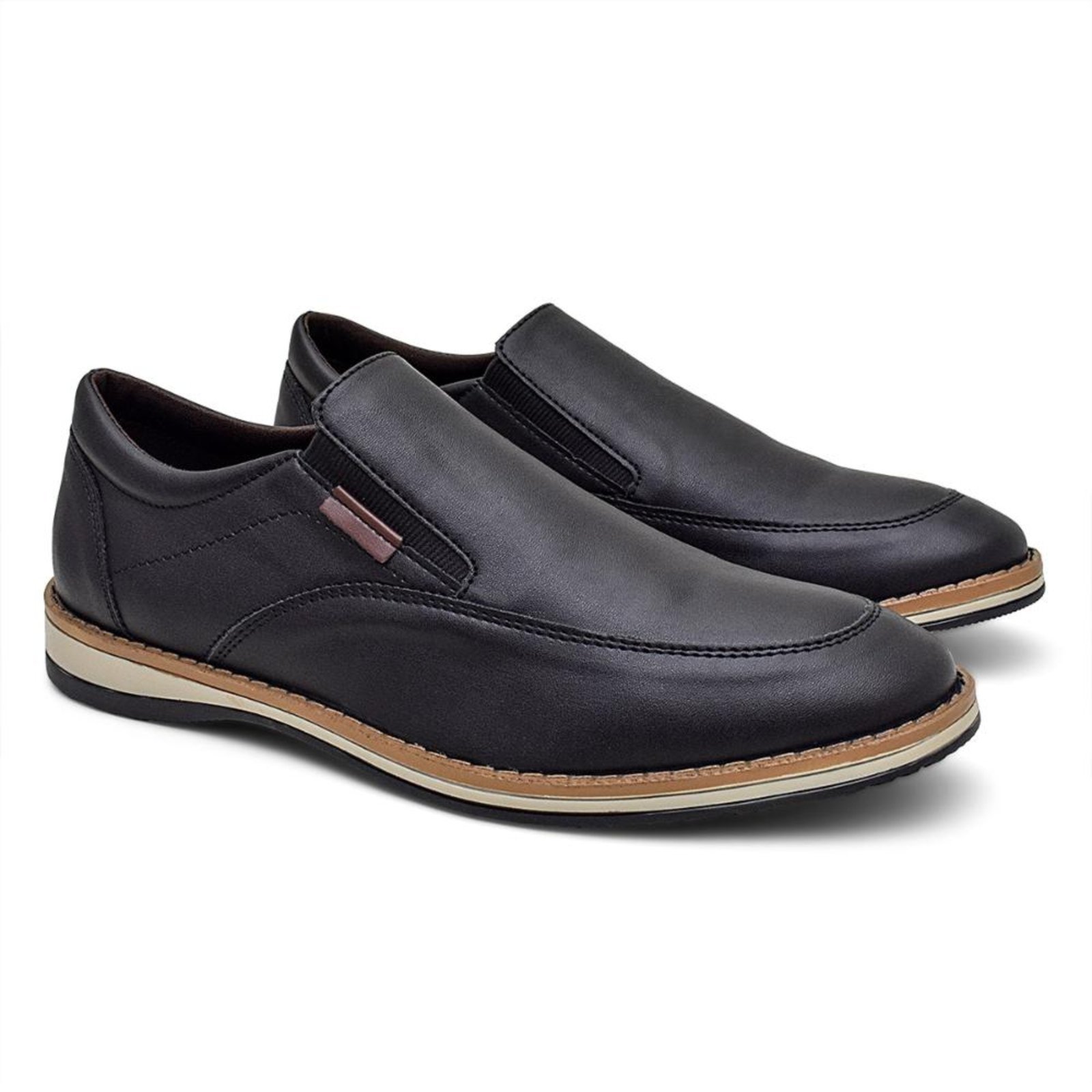 Mocassim Tenis Casual Para Trabalho Festas Formatura Preto