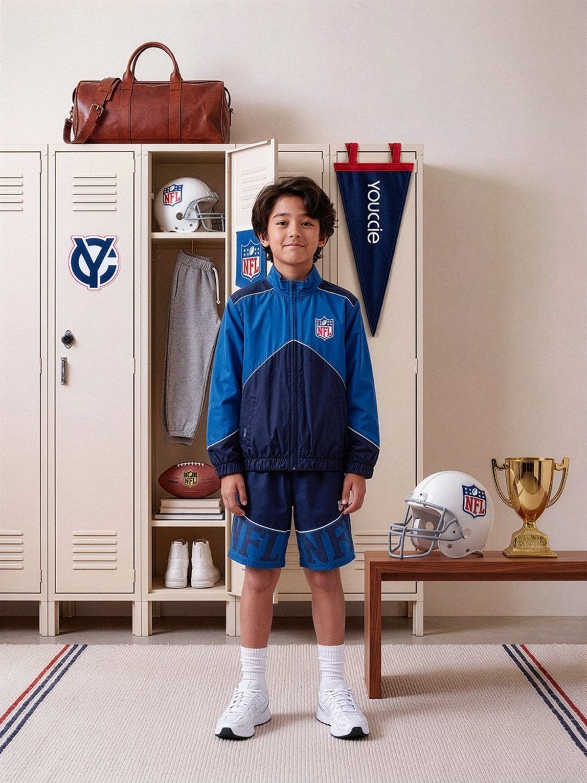 Infantil - Bermuda NFL da Youccie Azul