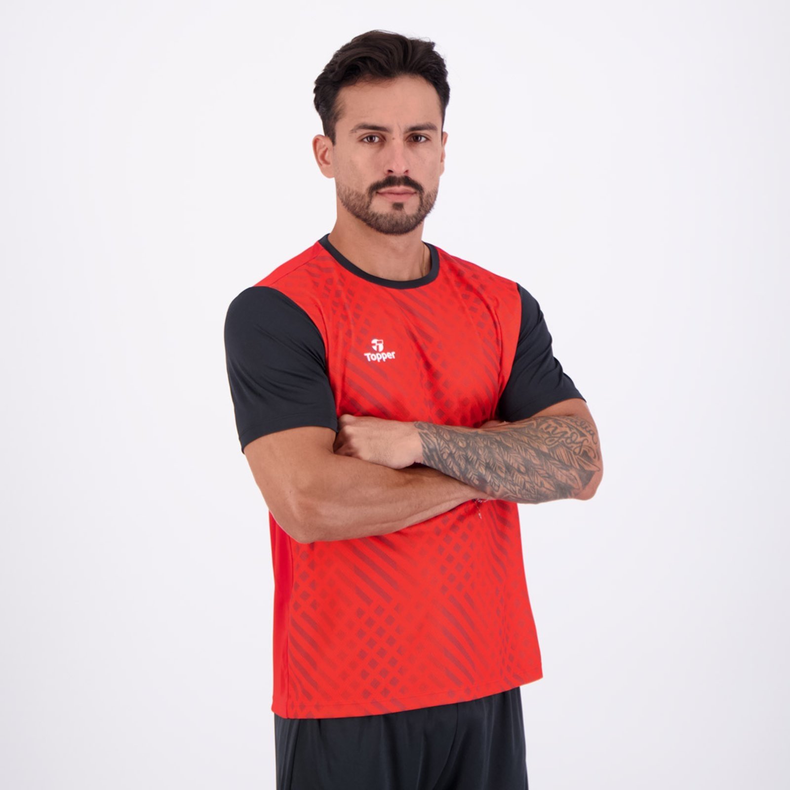 Vista 3 Camiseta Topper Shake vermelho Topper vermelho