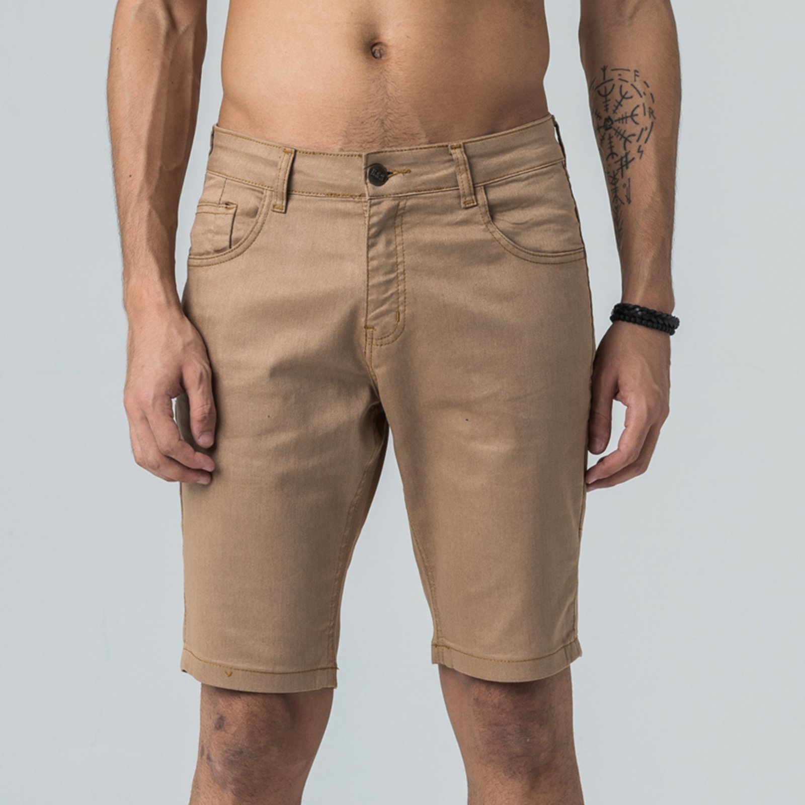 Bermuda Masculina Skinny Color Rock e Soda CARAMELO
