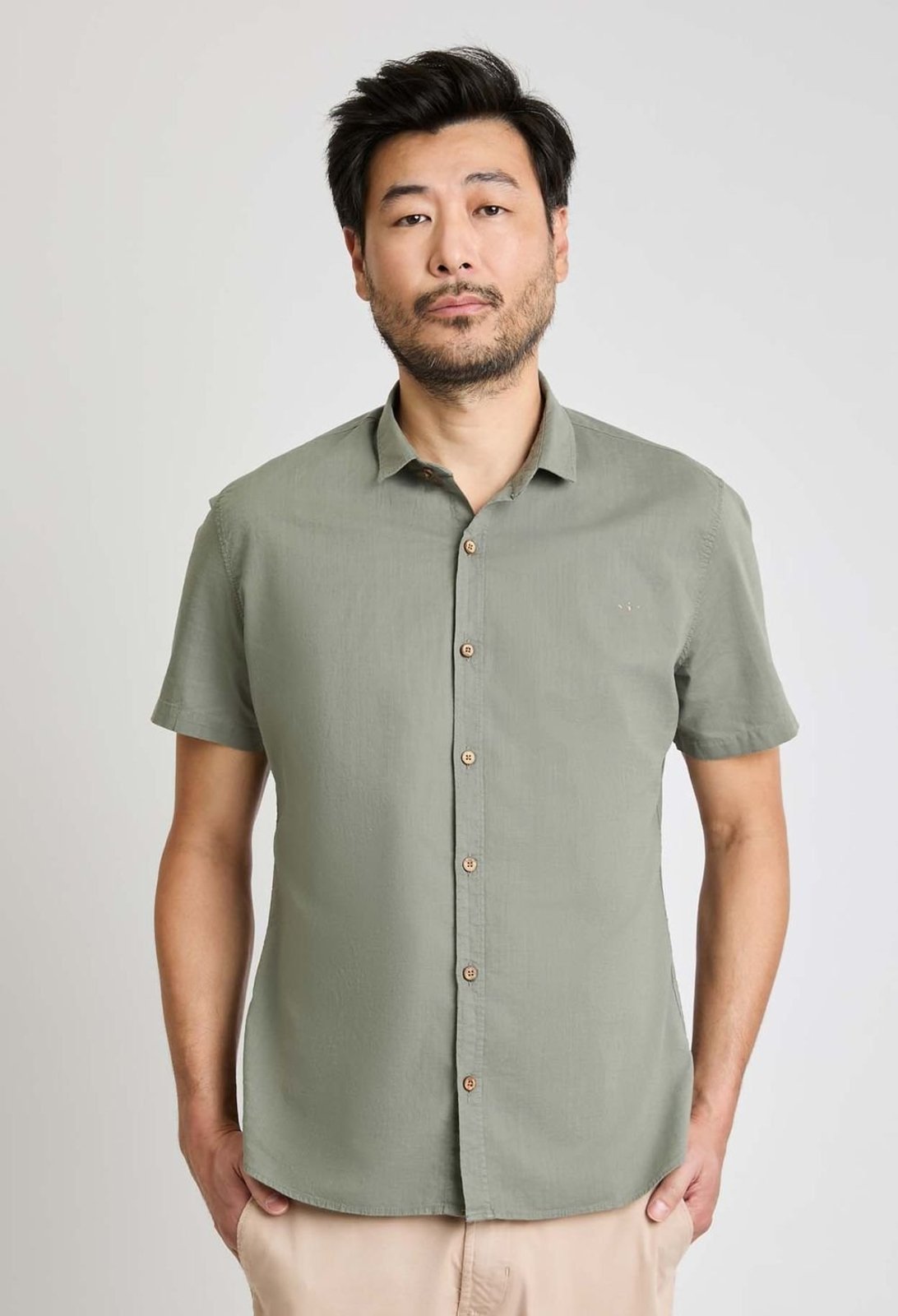 Camisa Manga Curta Slim Flamê com Tingimento Camisa Manga Curta Docthos Slim Flame Com Tingimento 012 Azul G