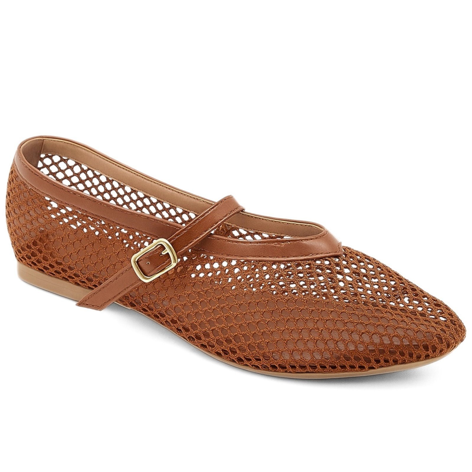Vista 3 Sapatilha De Tela Feminina Tendência Bico Redondo 5400 Cacau Hannah Footwear Flor da Pele marrom Flor da Pele marrom