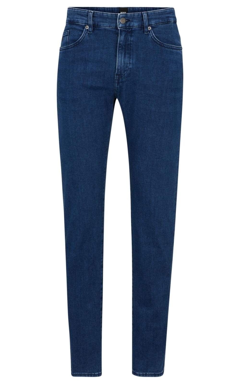 Calças Jeans Slim-Fit Em Denim Azul Italiano Com Toque De Cashmere