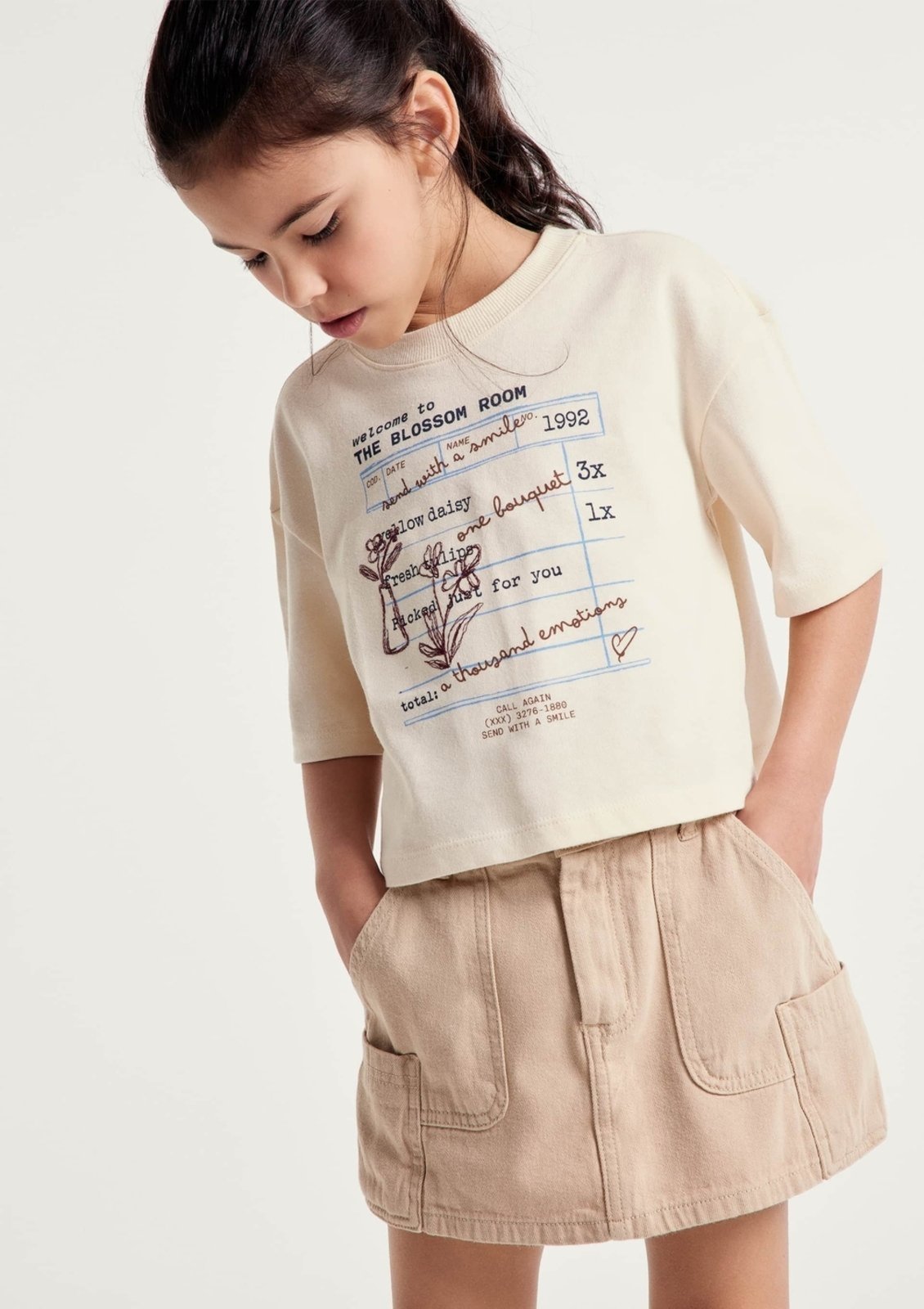 Infantil - Shorts Saia Cargo Em Sarja Hering