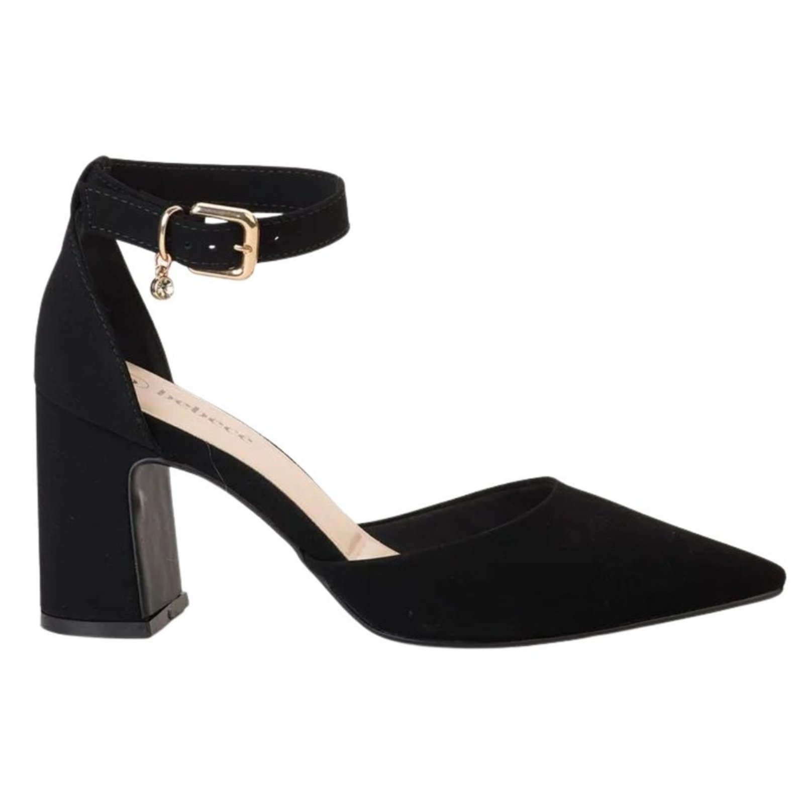 Scarpin cê Salto Bloco T7021 197 cê Preto