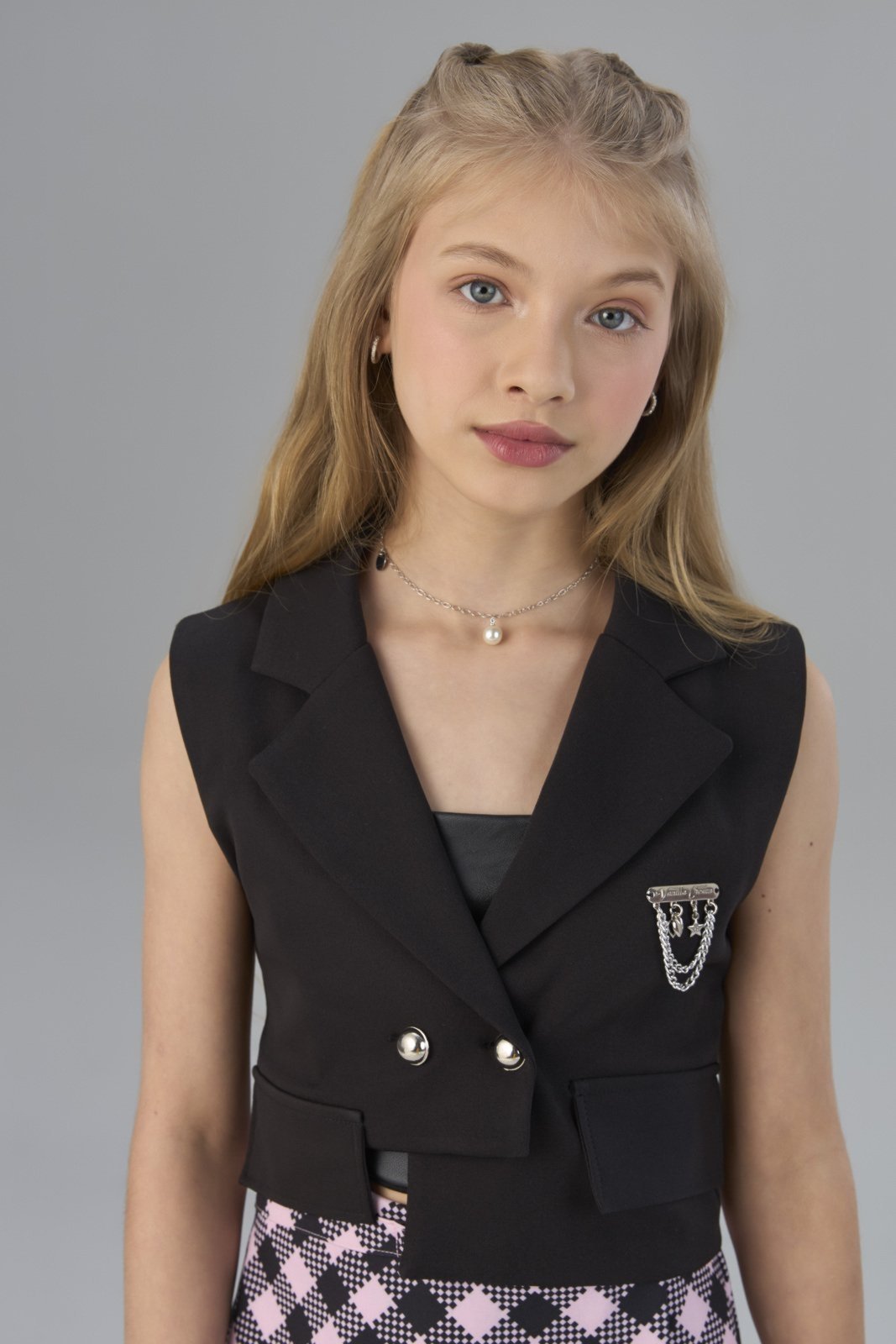 Infantil – Colete Infantojuveni Vanilla Cream Heart 18 Preto