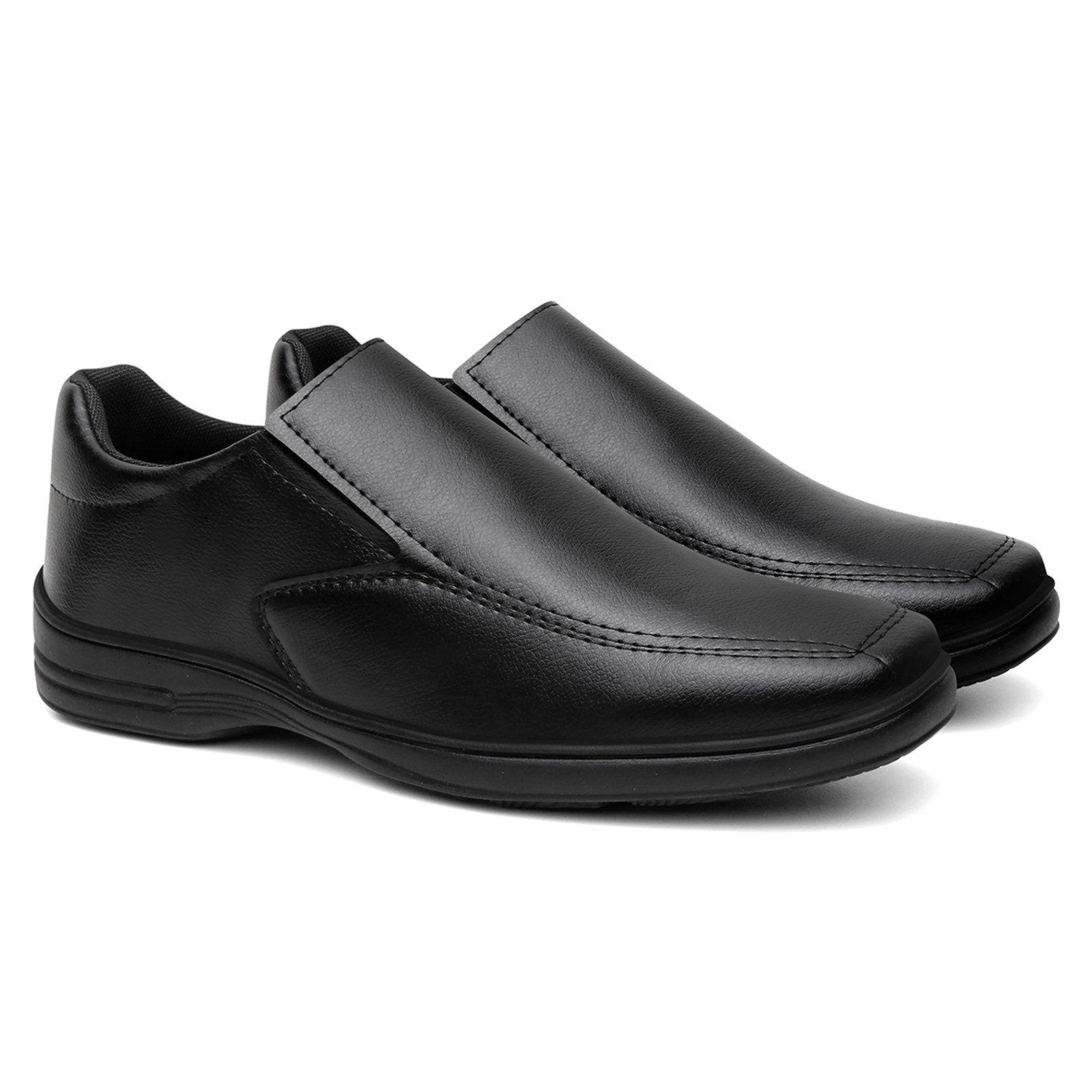 Sapato Masculino Veritimo Social Casual Conforto Dia a Dia Calce Fácil Leve Preto