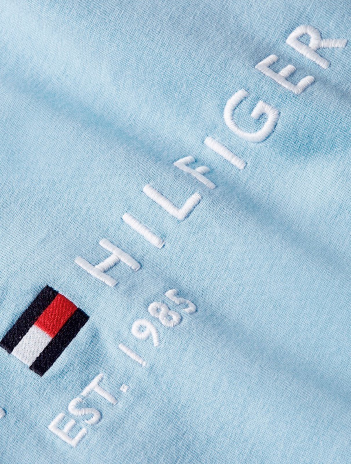 Vista 3 Camiseta Tommy Hilfiger Masculina Core Logo Tee Claro azul Tommy Hilfiger azul