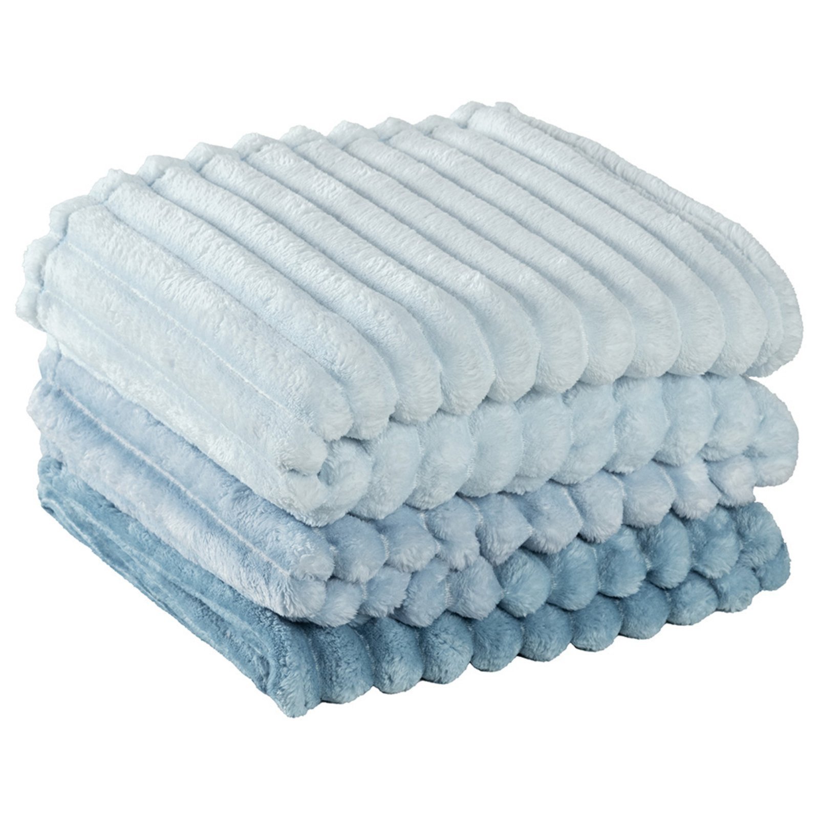Cobertor Casa Scarpa Galaxy Queen Manta Ultrasoft Alto Relevo Degradê Super Macia - Aqua - Azul